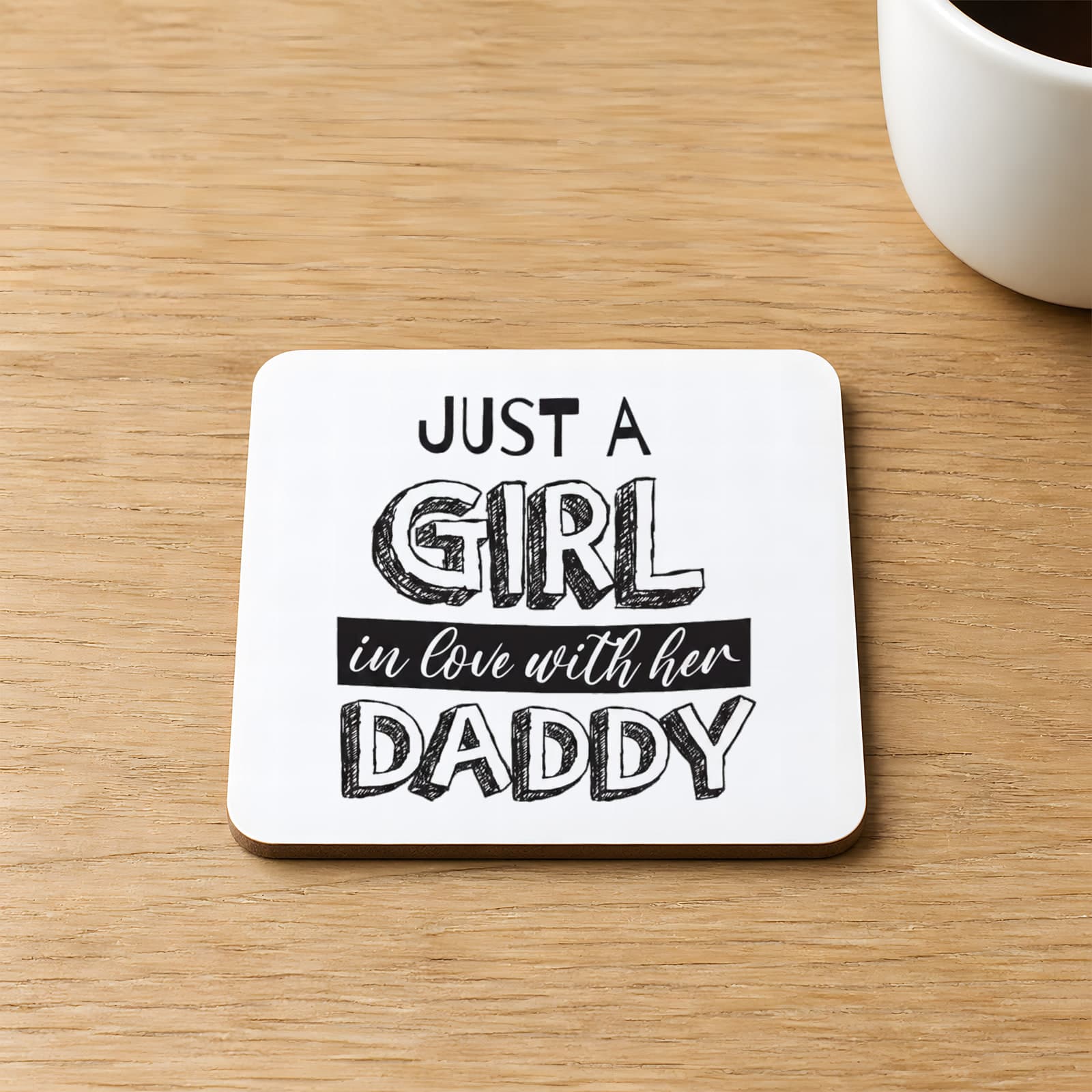 Gril S Daddy Baskılı Kare MDF Bardak Altlığı