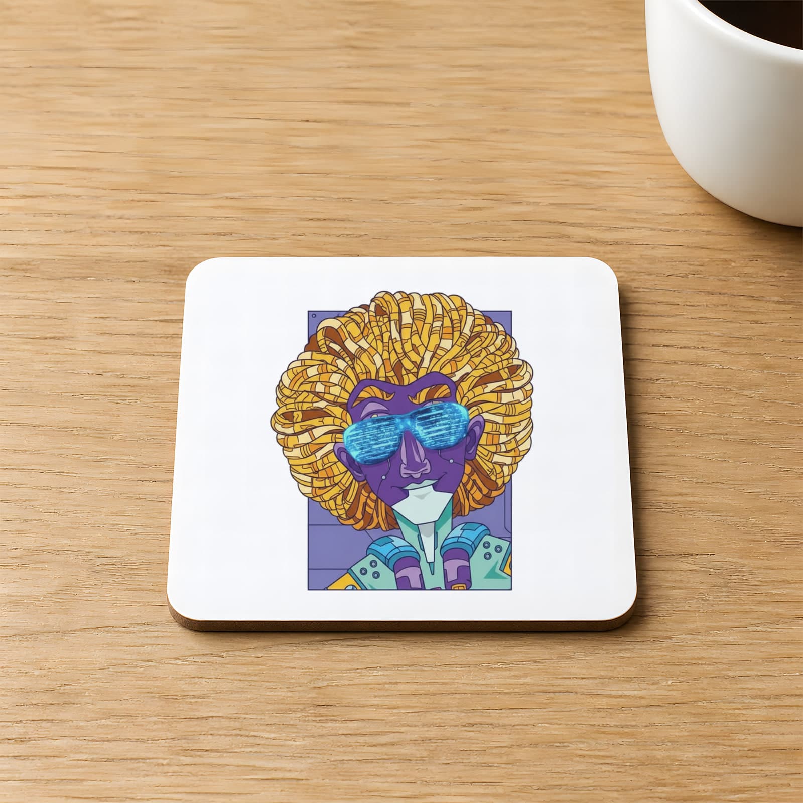 Bonus Tasarım Baskılı Kare MDF Bardak Altlığı