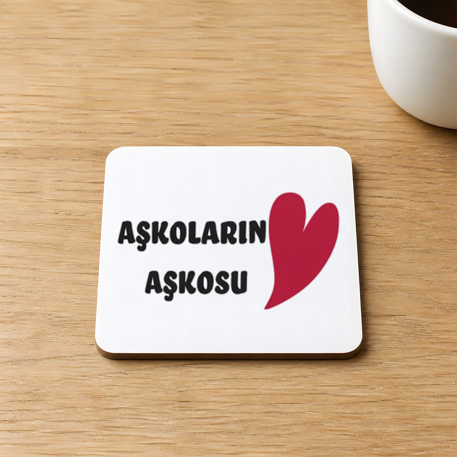 Kocam Da Kocam Baskılı Kare MDF Bardak Altlığı