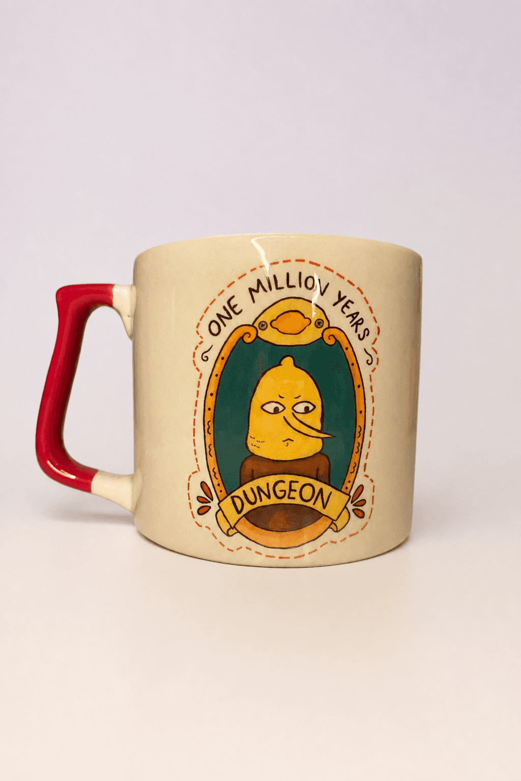 Adventure Time Limon Kafa Baskılı Kırmızı Kulplu Prime Kupa