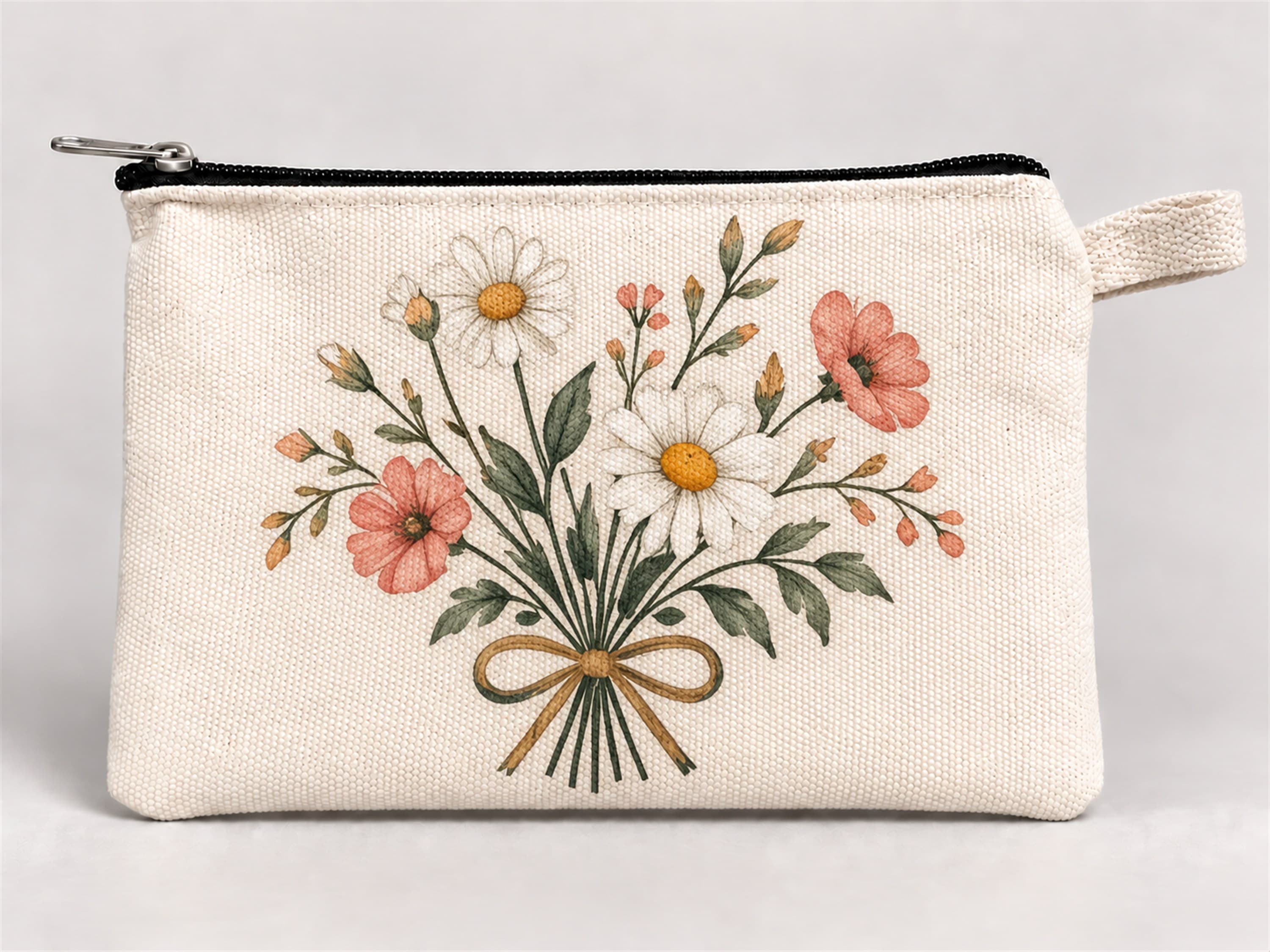 Fiyonk Buketi Baskılı Fermuarlı Kalemlik 20x10 cm