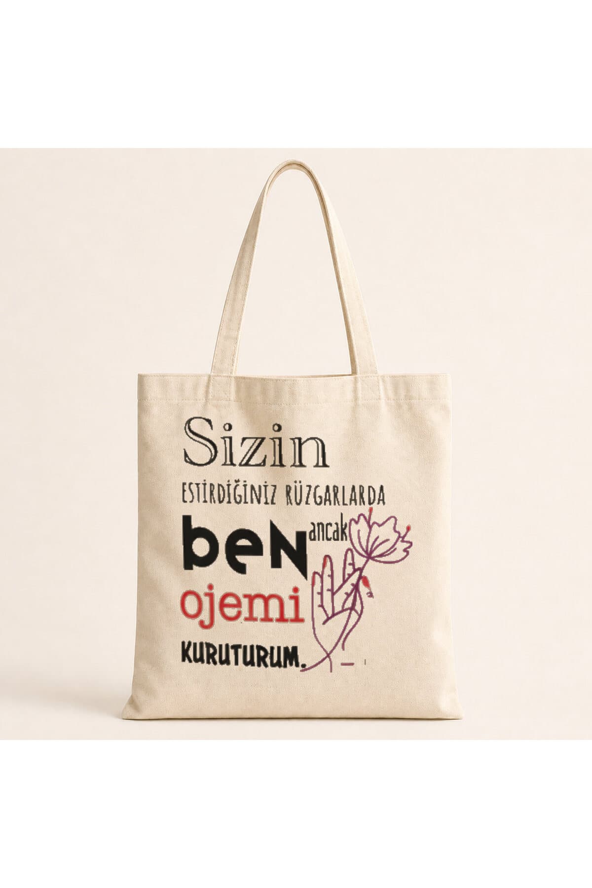 Sizin Estirdiğiniz Rüzgar İle Baskılı Bez Çanta