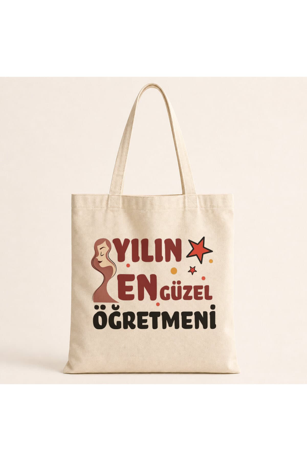 Yılın En Güzel Öğretmeni Baskılı Bez Çanta