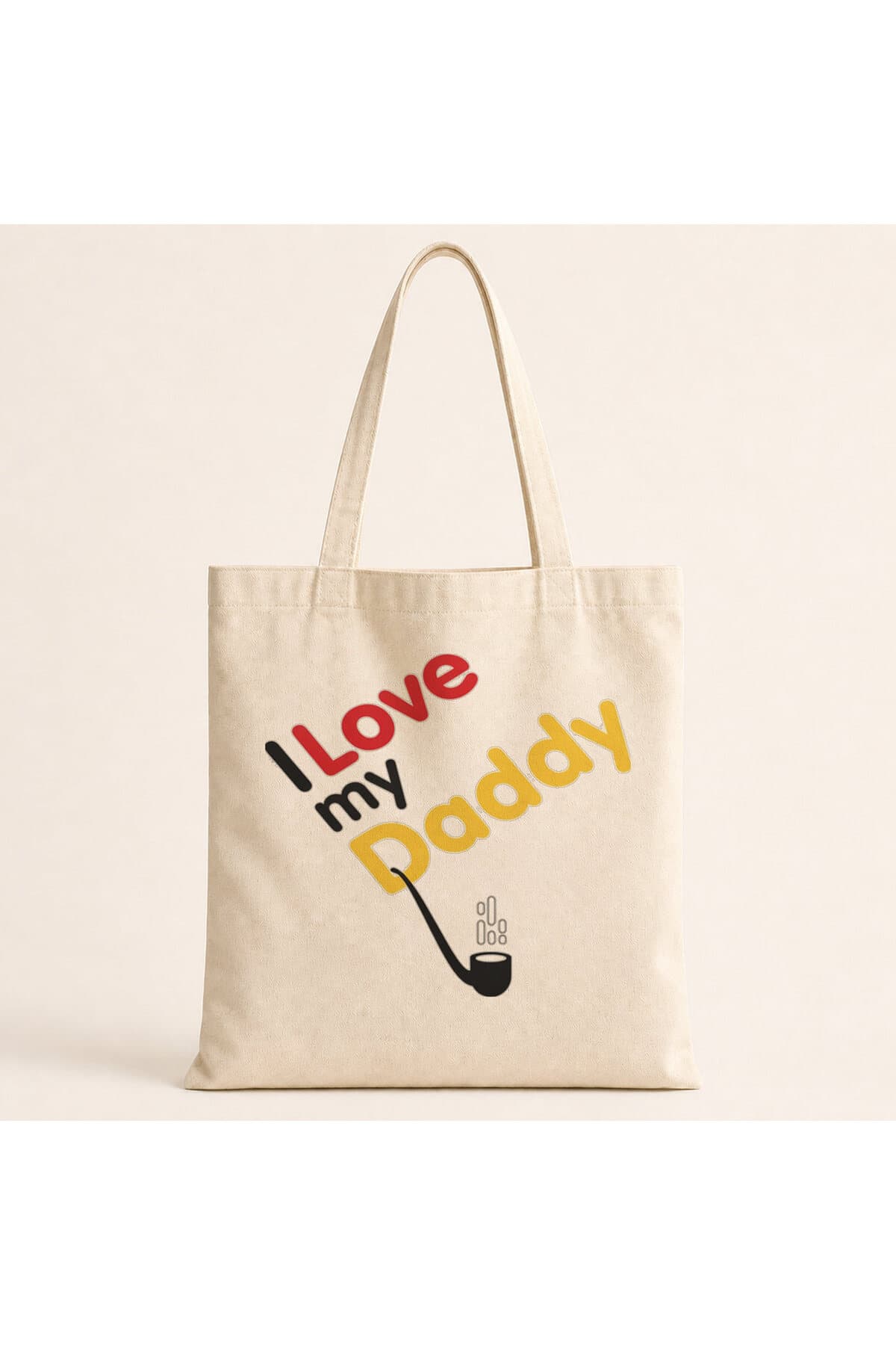 Love Daddy Baskılı Bez Çanta