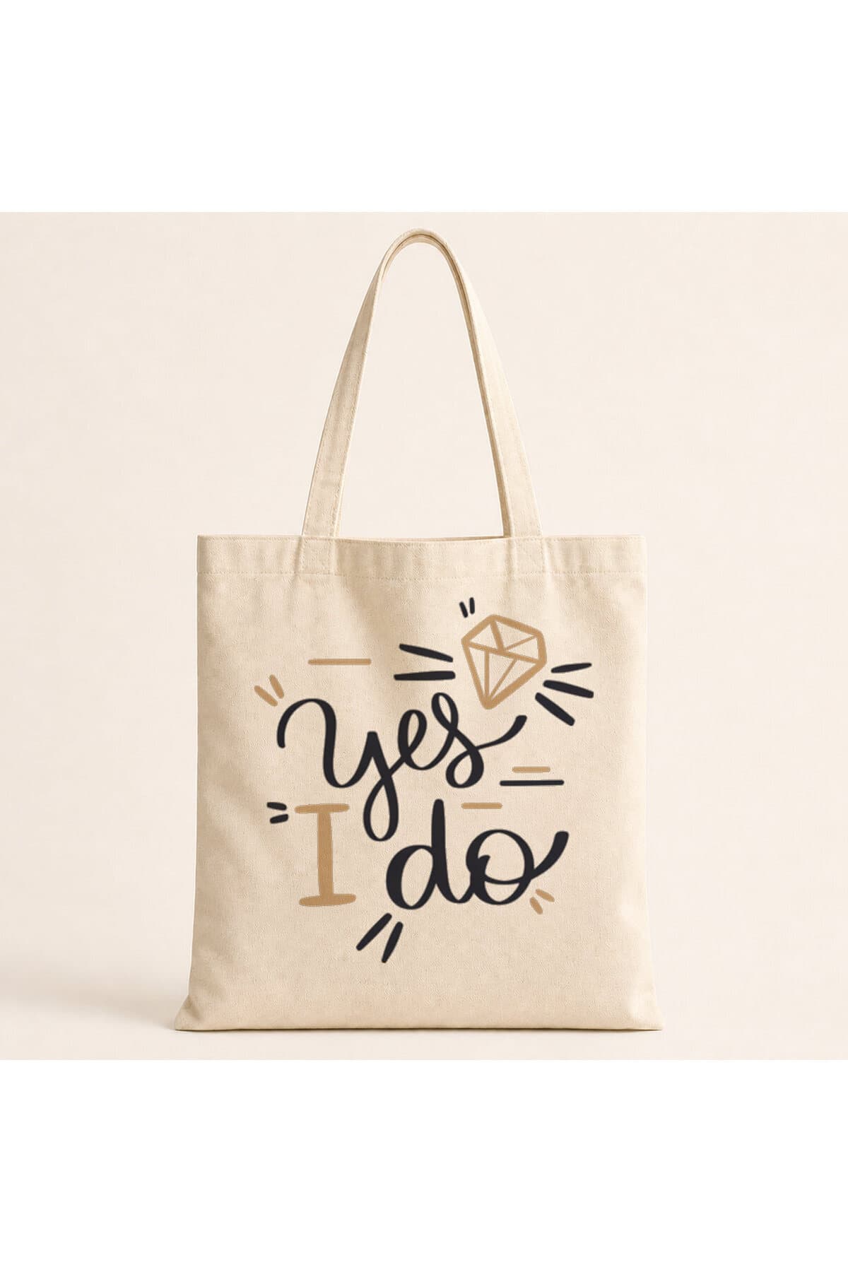 Yes I Do Yazı Baskılı Bez Çanta