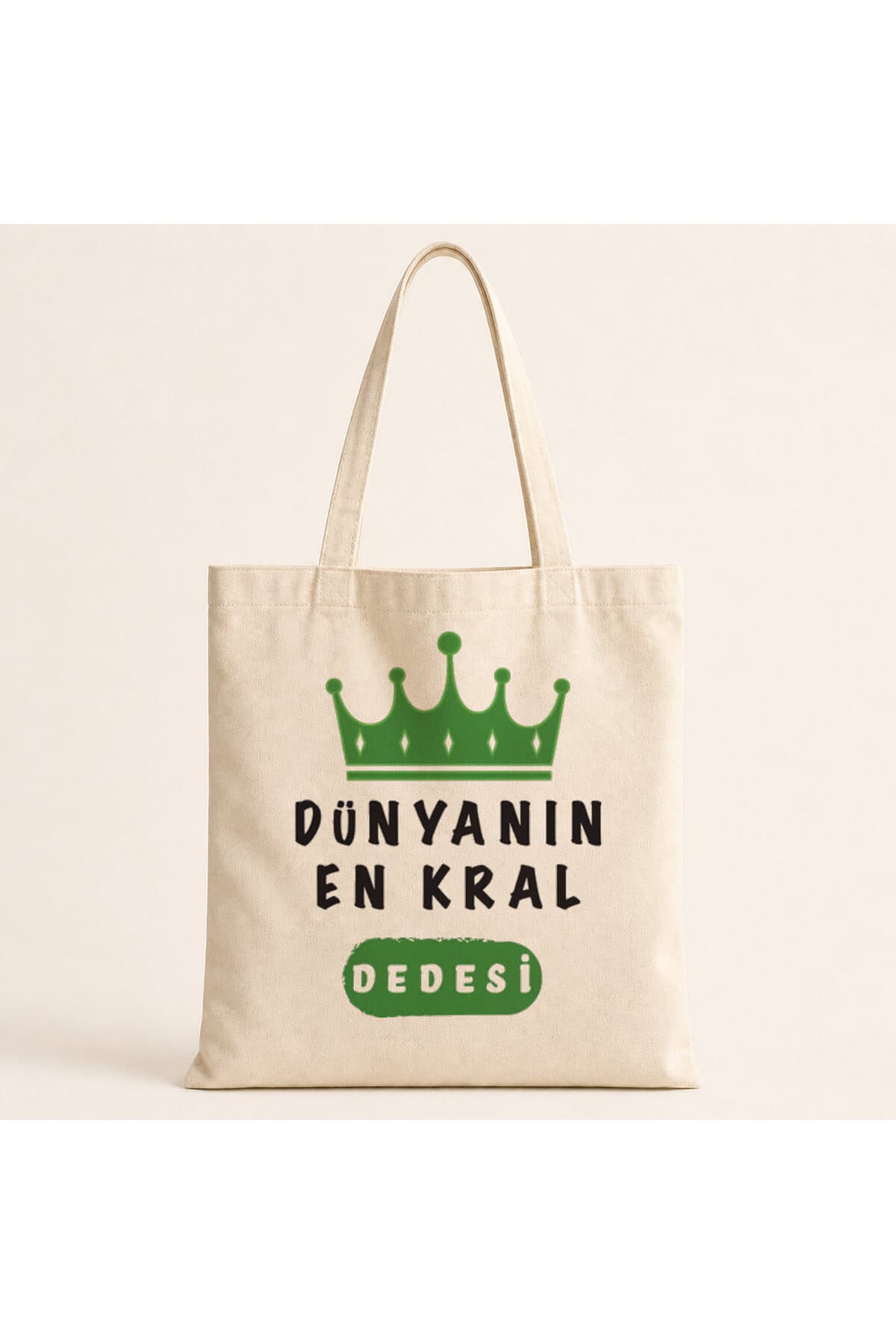Dünyanın En Kral Dedesi Baskılı Bez Çanta