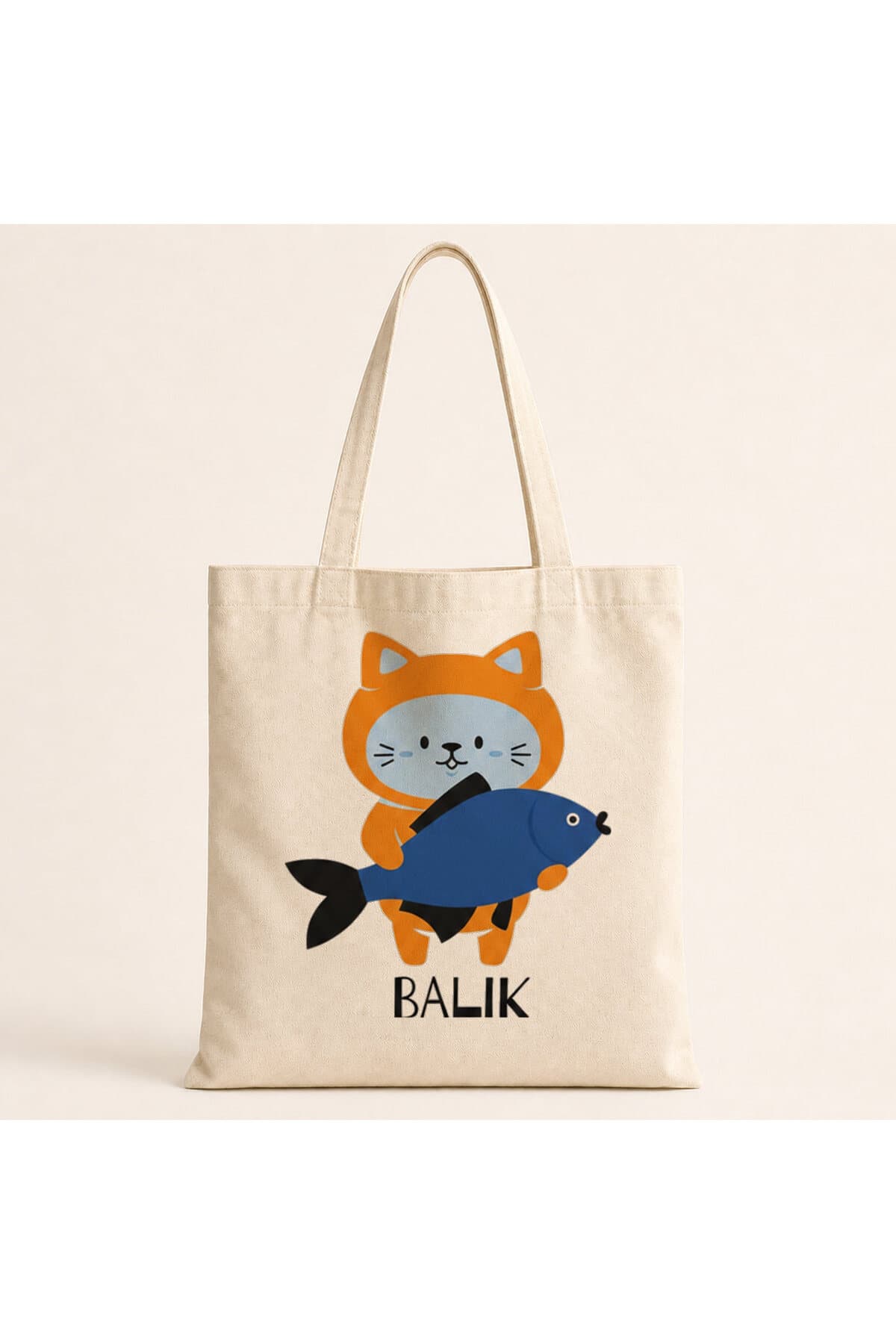 Balık Burcu Ve Onla Alakalı Komik Açıklama Baskılı Bez Çanta