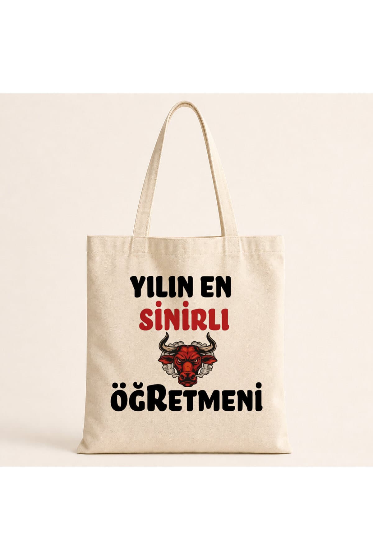 Yılın En Sinirli Öğretmeni Baskılı Bez Çanta