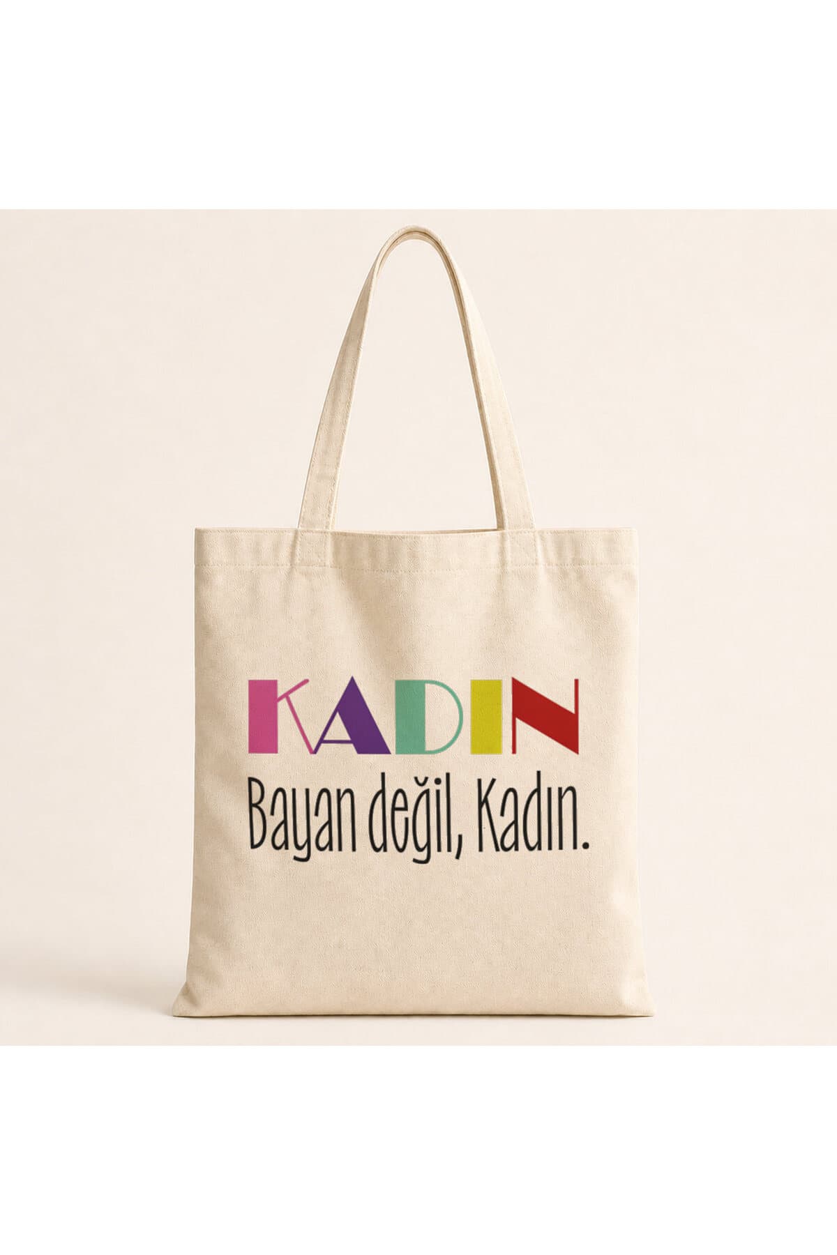Kadın Değil Baskılı Bez Çanta
