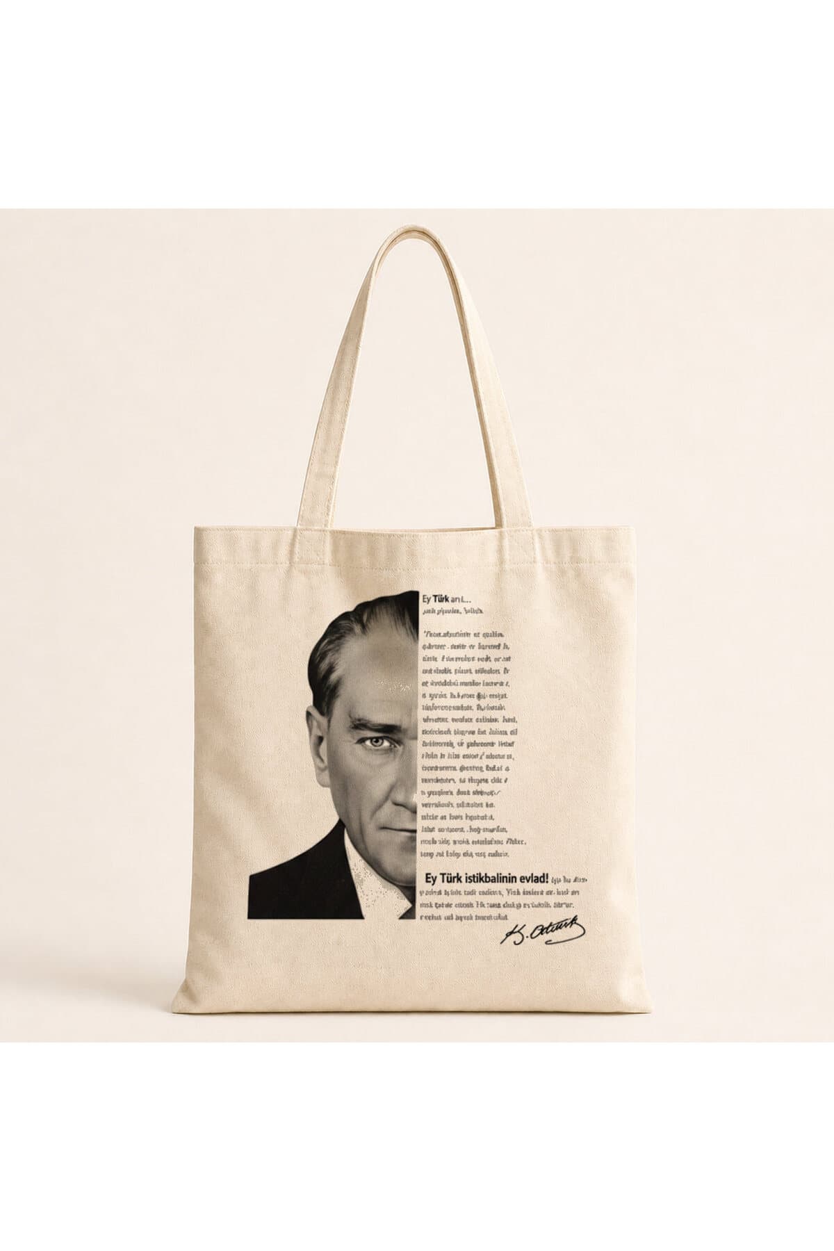 Atatürk Ve Türk Gençliğine Hitabesi Baskılı Bez Çanta