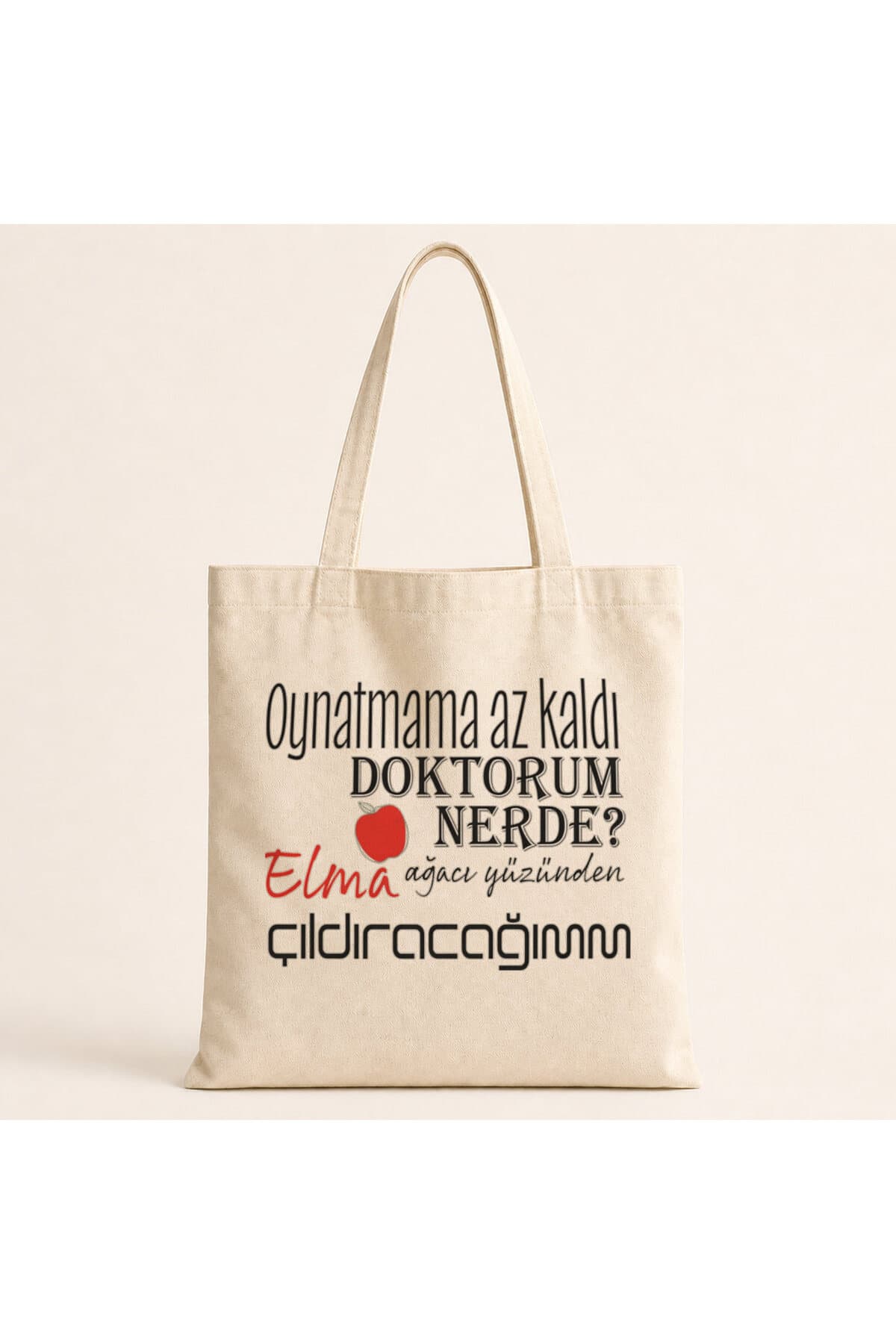 Oynatmama Az Kaldı Doktorum Nerede Baskılı Bez Çanta