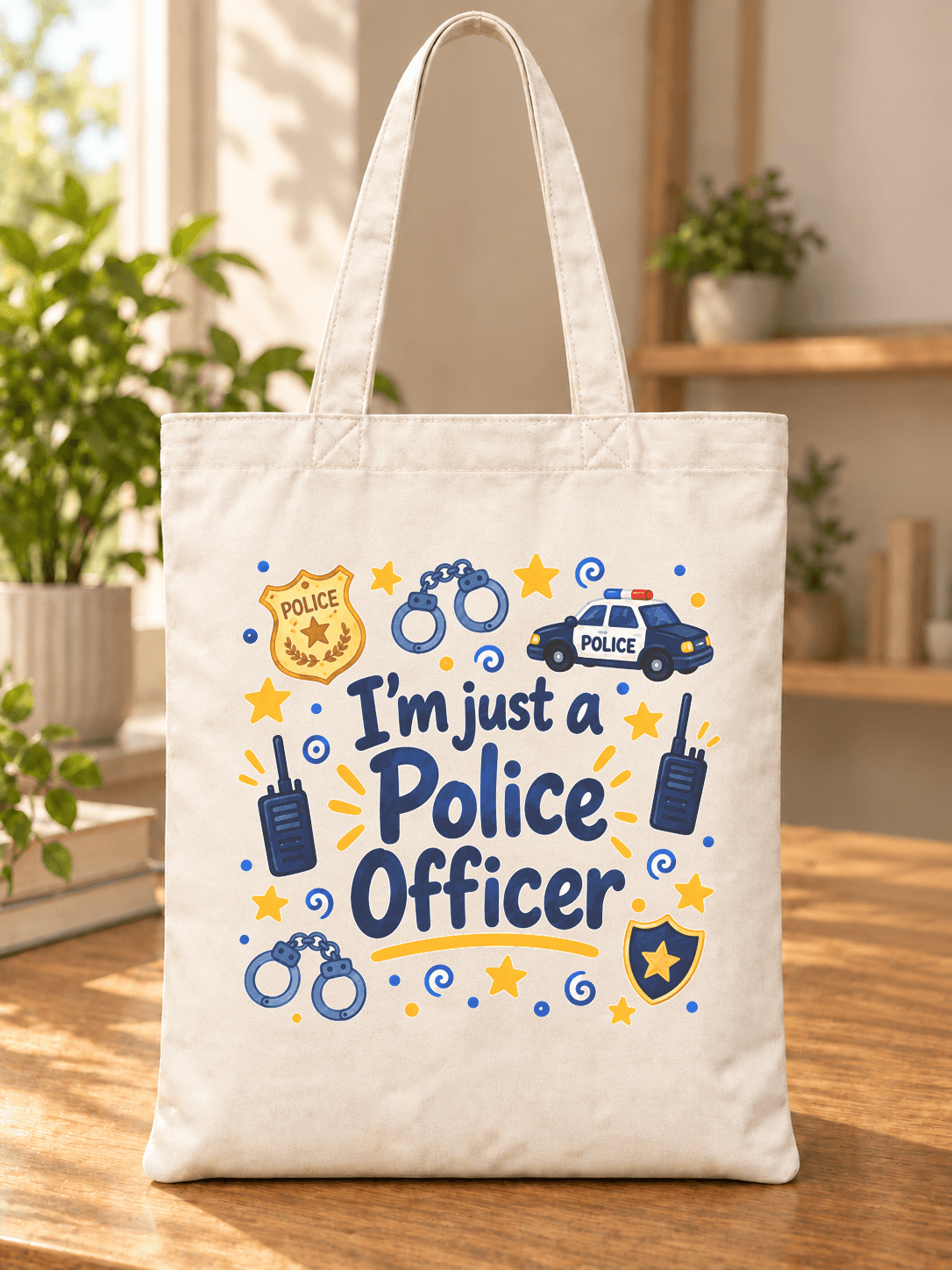 Polis Baskılı Bez Çanta - Polise Hediye Omuz Çantası