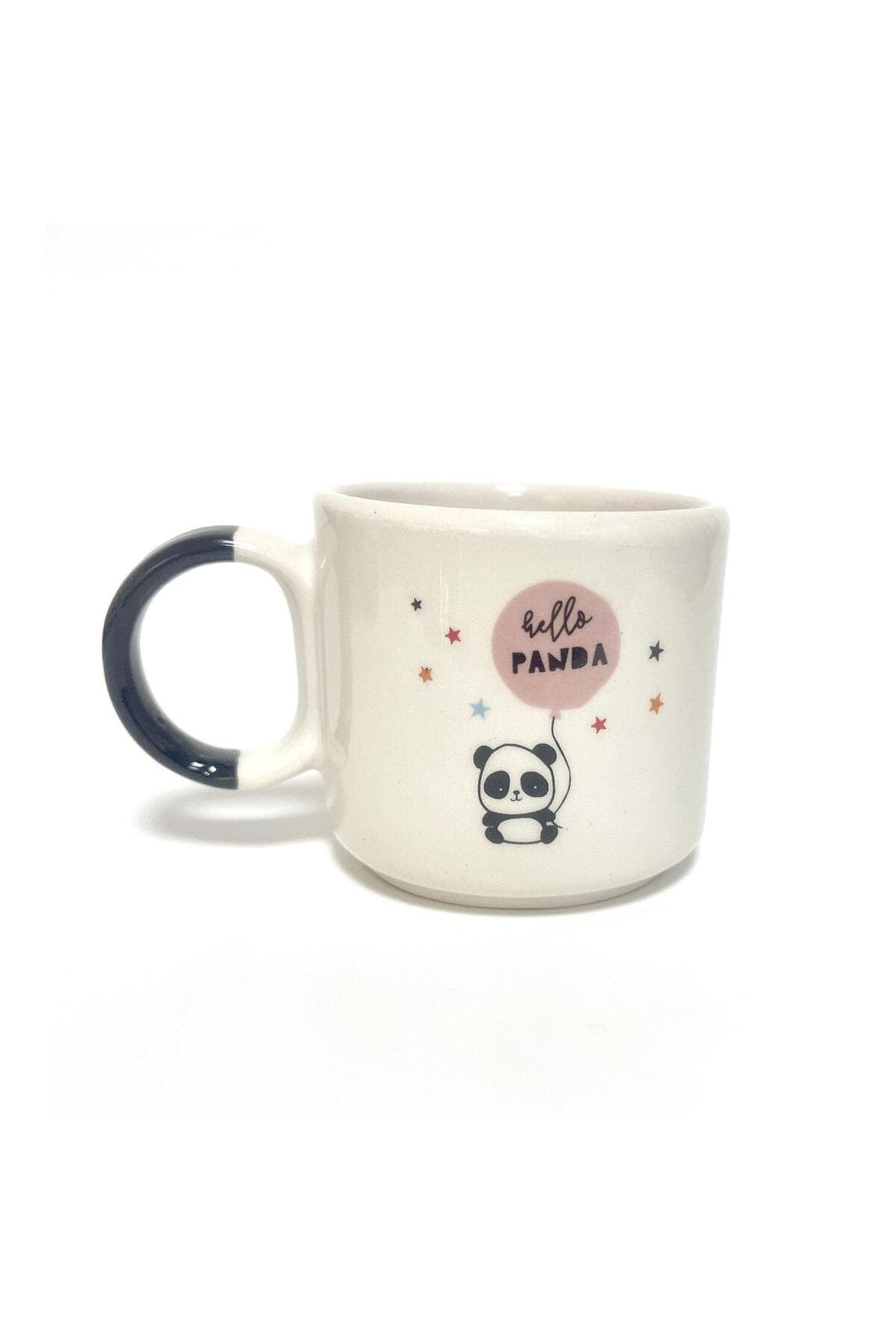 Hello Panda Çift Baskılı Kulplu P Kupa Bardak Fincan Mug