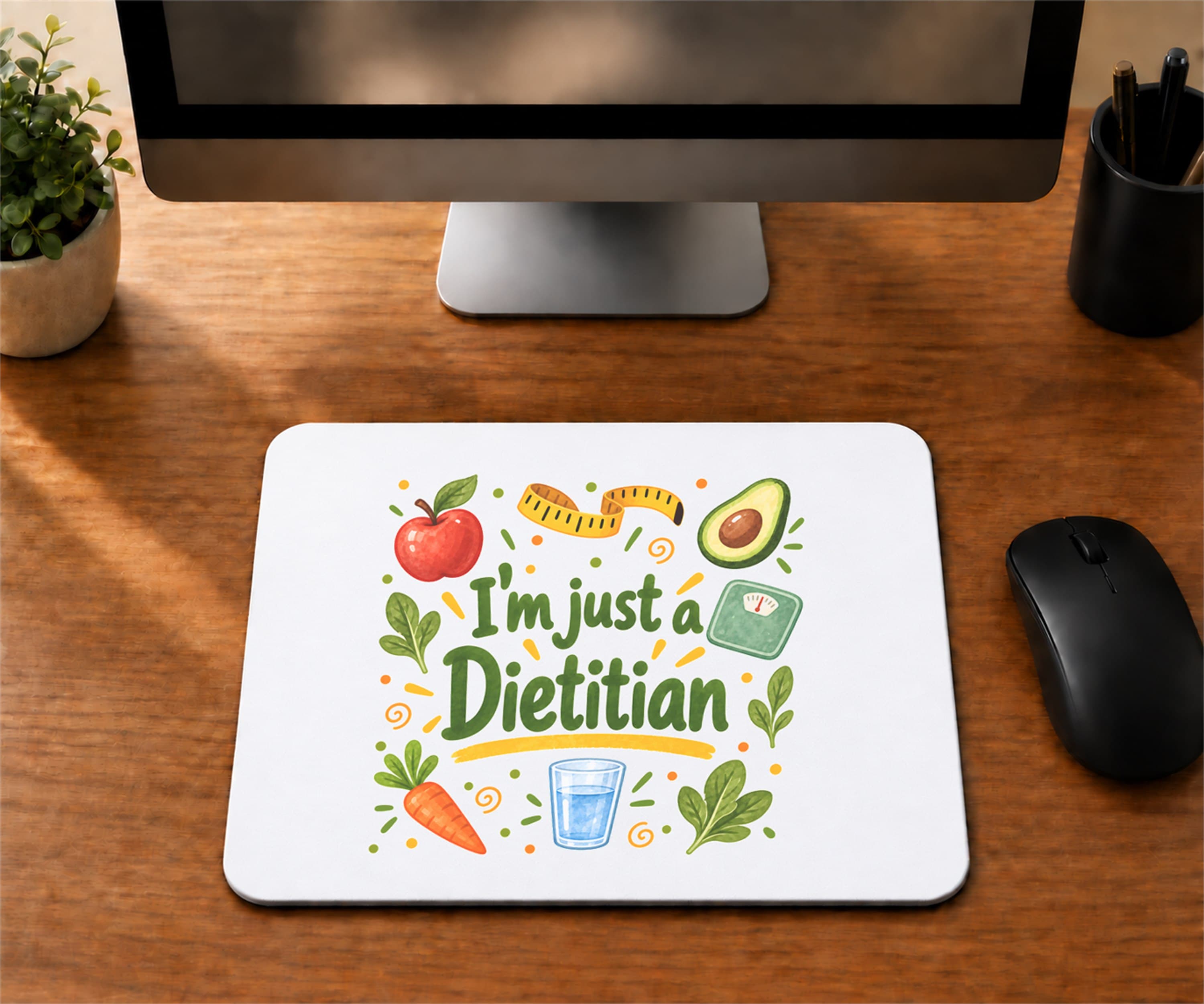 Diyetisyen Temalı Baskılı Mousepad - Diyetisyene Hediye Bilgisayar Altlığı