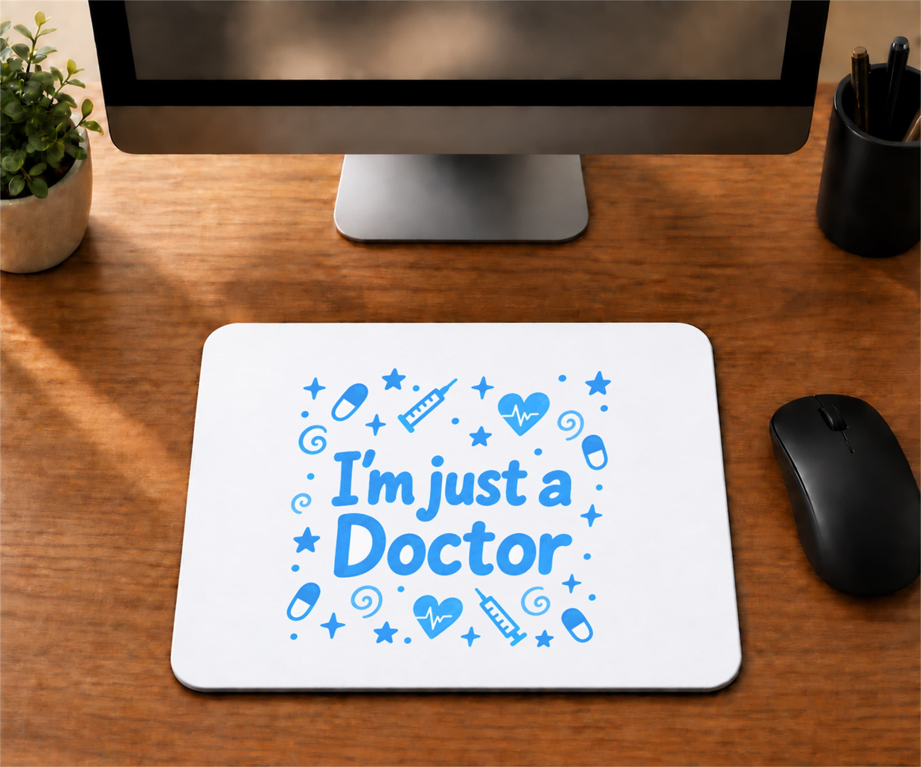 Doktor Temalı Baskılı Mousepad - Doktora Hediye Bilgisayar Altlığı