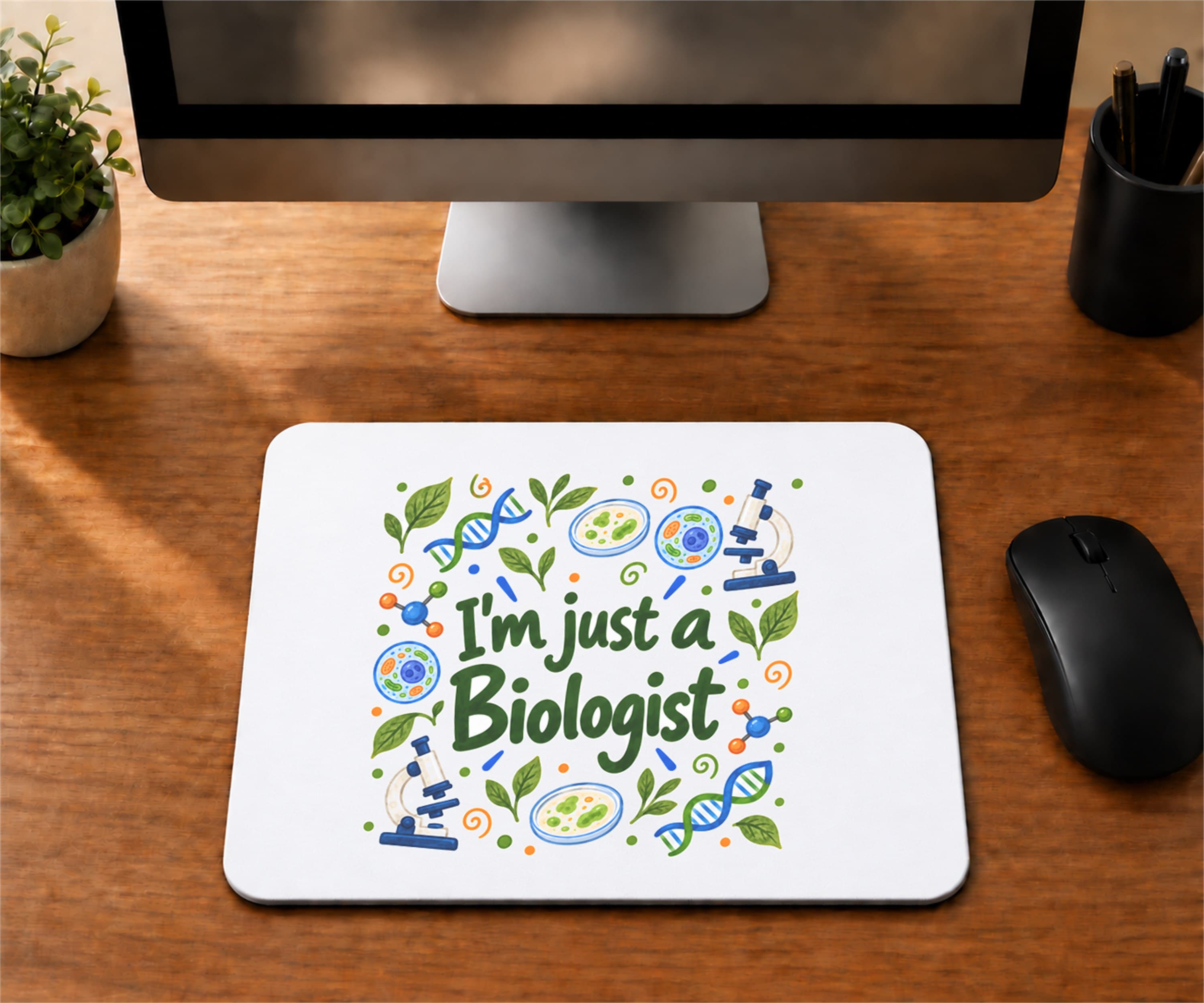 Biyolog Temalı Baskılı Mousepad - Biyoloğa Hediye Bilgisayar Altlığı