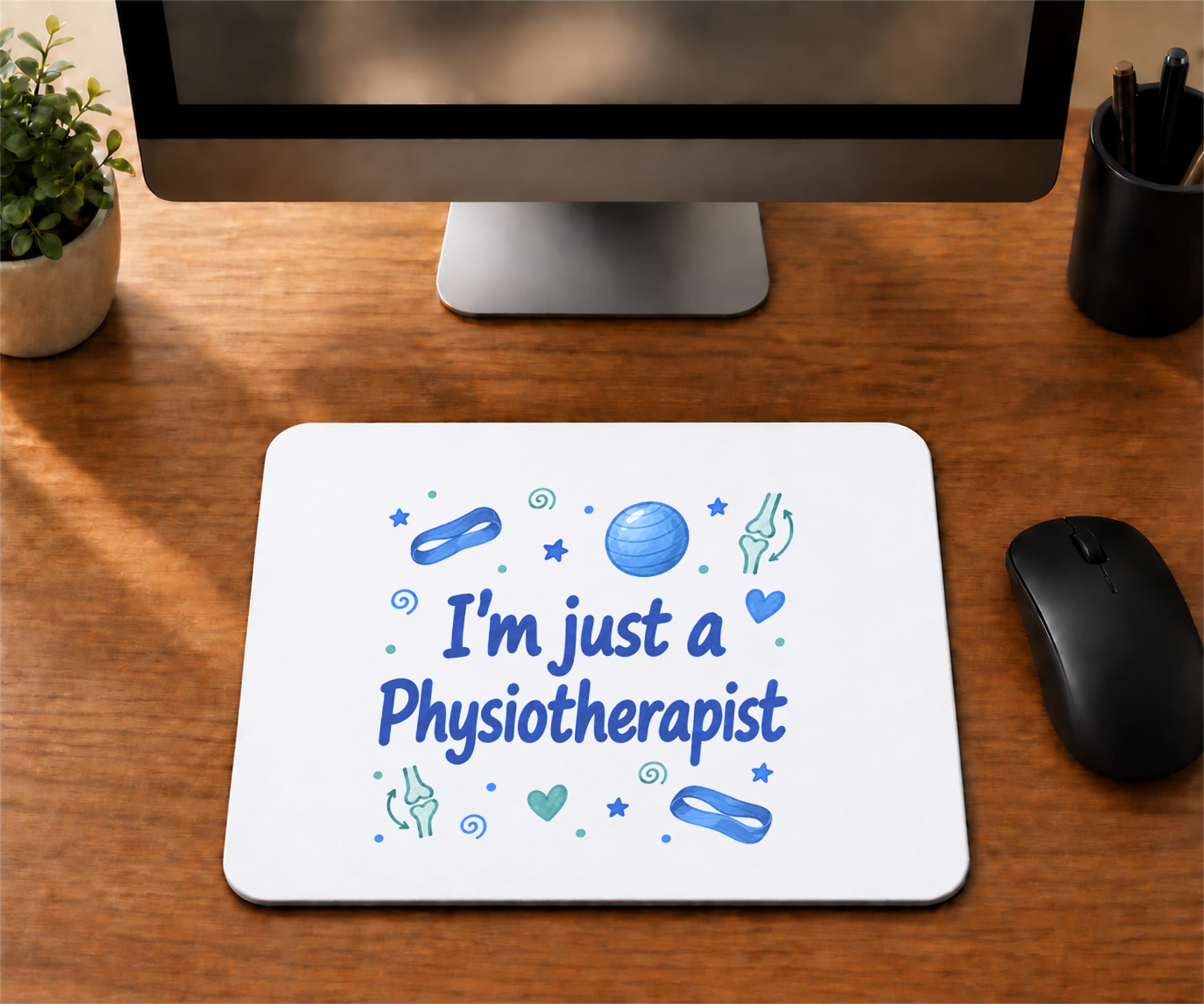 Fizyoterapist Temalı Baskılı Mousepad - Fizyoterapiste Hediye Bilgisayar Altlığı