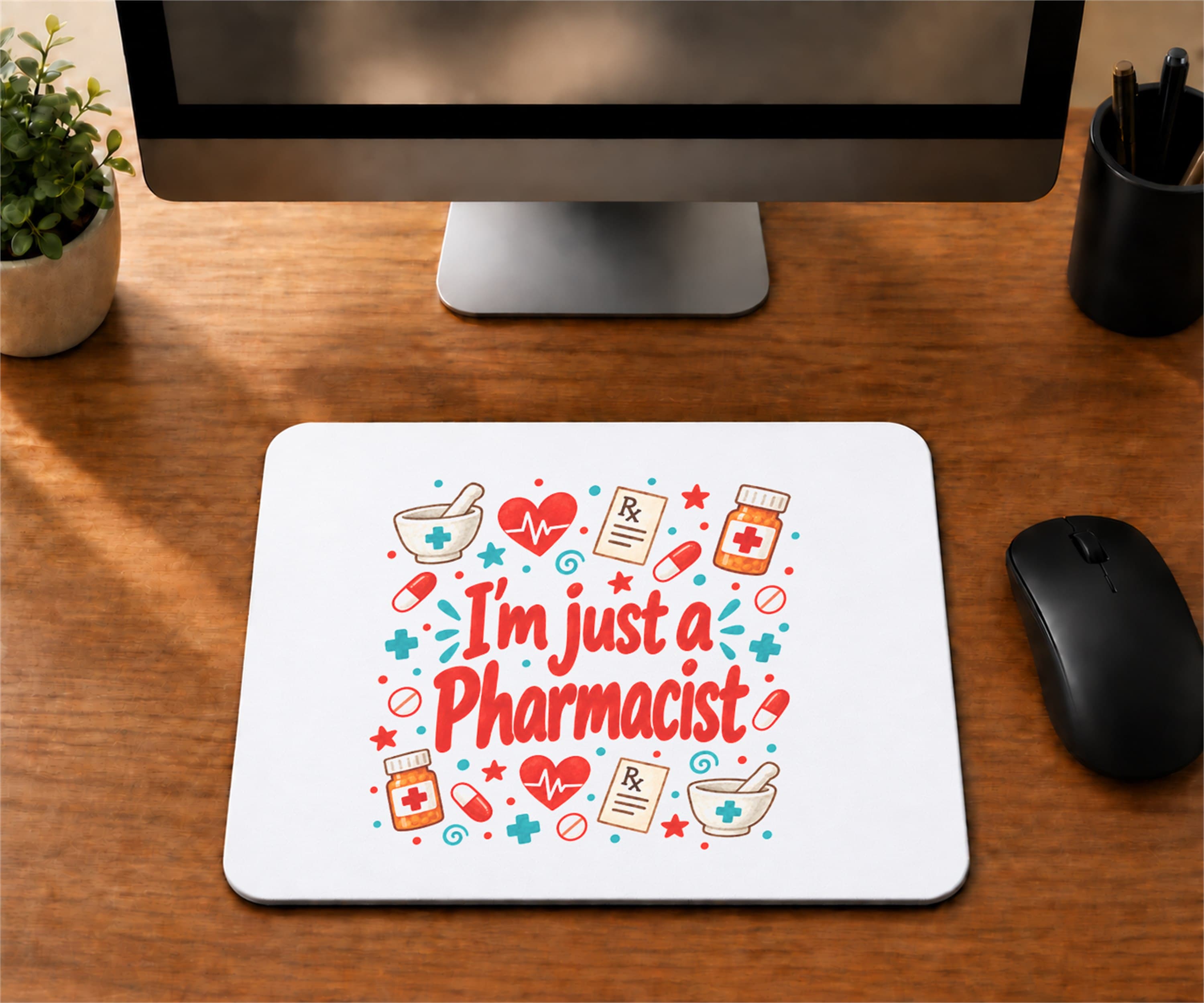 Eczacı Temalı Baskılı Mousepad - Eczacıya Hediye Bilgisayar Altlığı