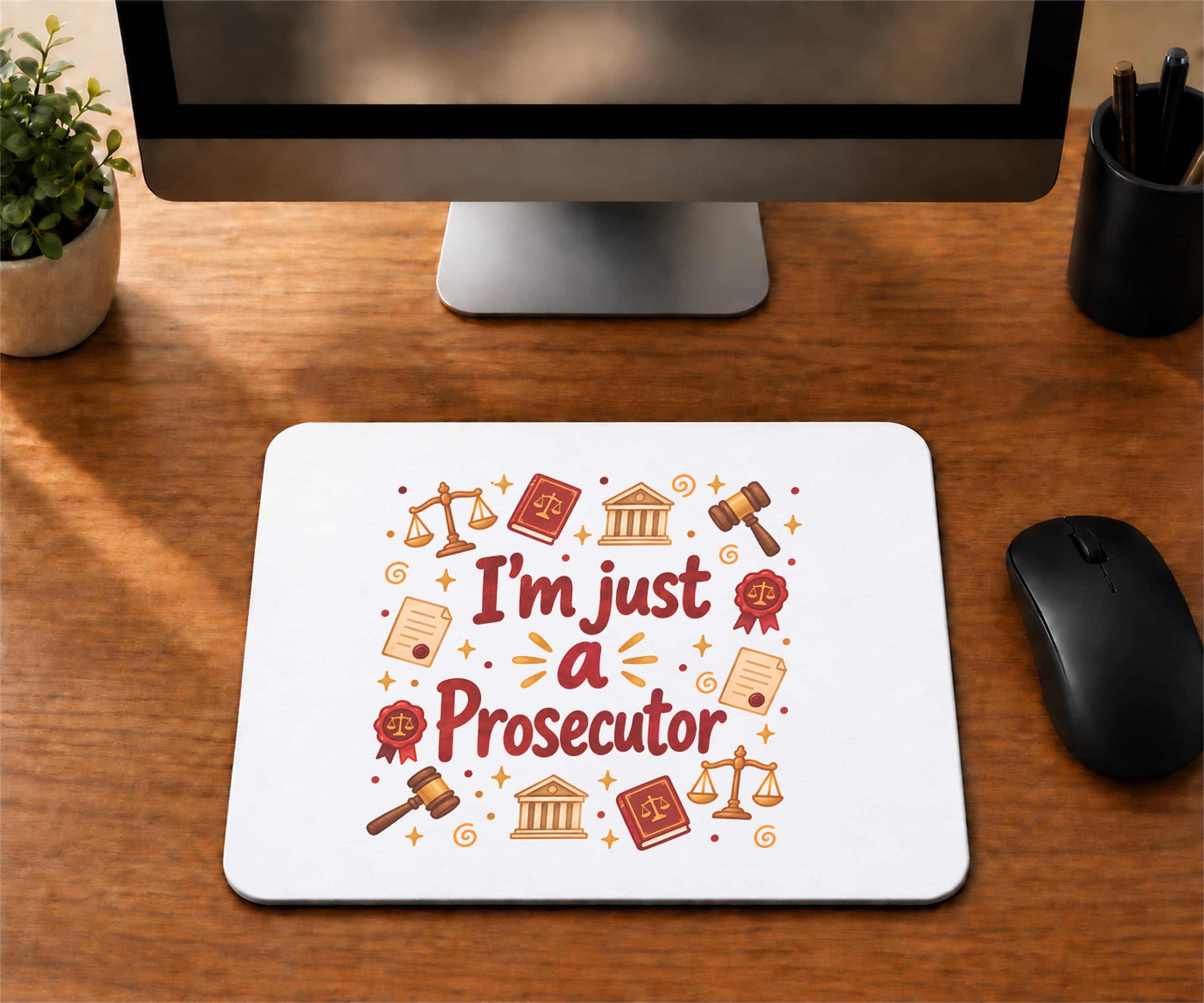 Savcı Temalı Baskılı Mousepad - Savcıya Hediye Bilgisayar Altlığı