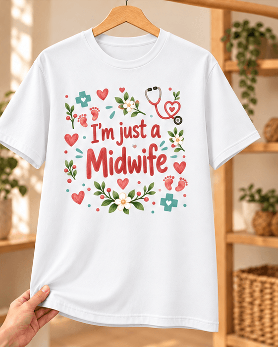 Ebe Baskılı Beyaz Tişört - Ebeye Hediye Unisex - S