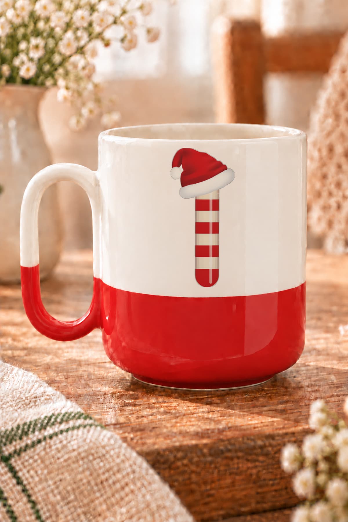 Şeker I Harfi Baskılı Alt Yarısı Renkli Arya Kupa Bardak Fincan Mug