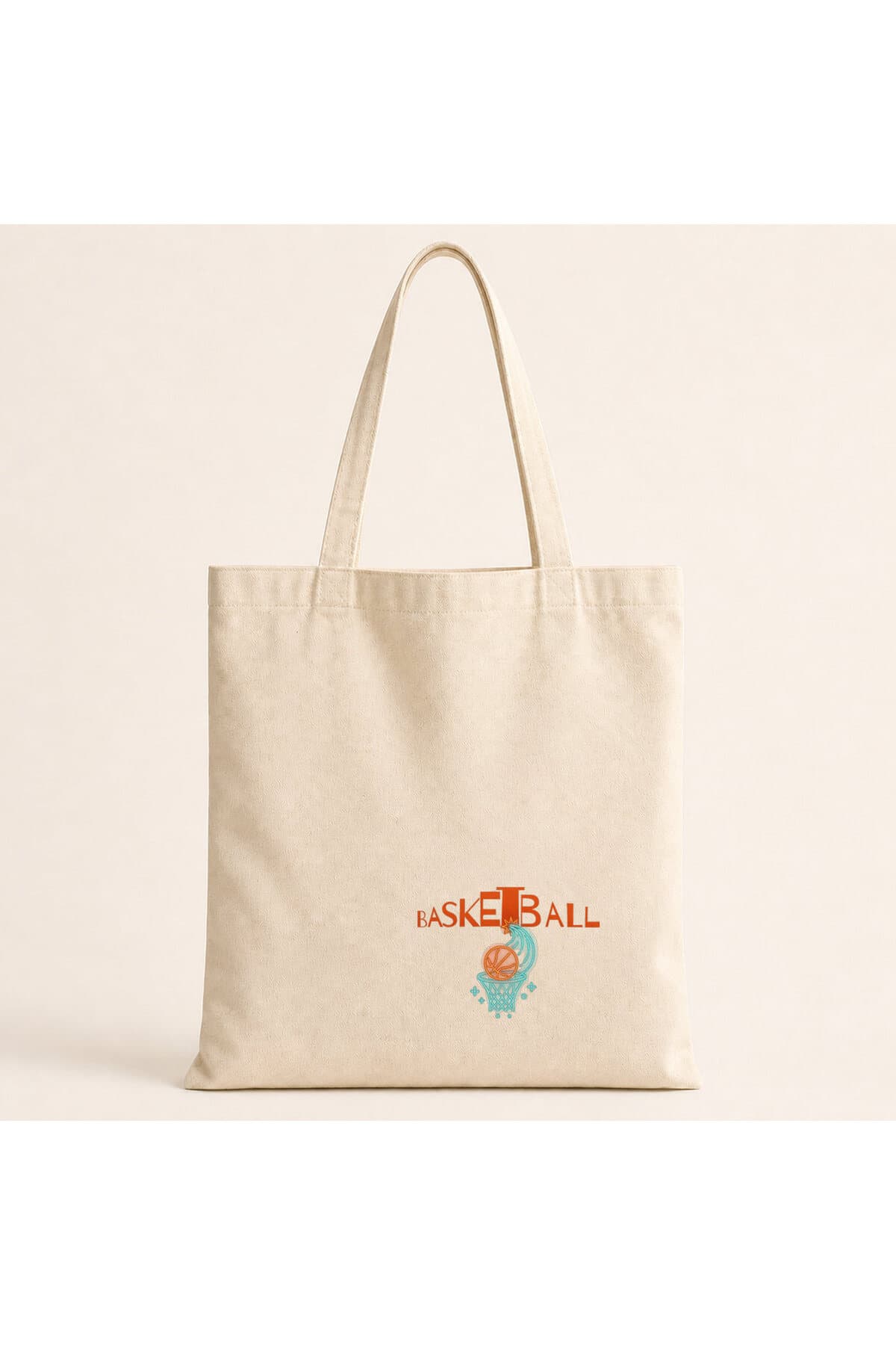 Baketball Yazılı Baskılı Bez Çanta Omuz Çantası