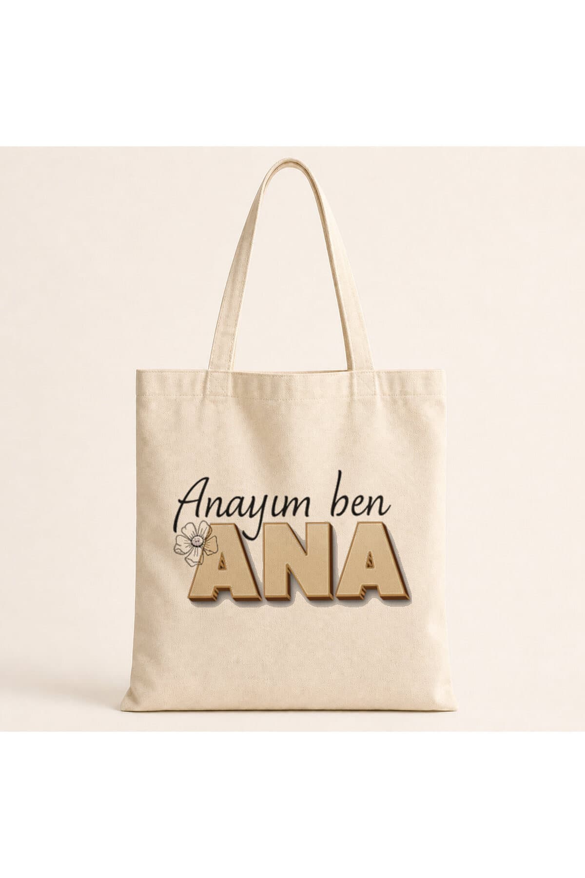 Anayım Ben Ana Baskılı Bez Çanta Omuz Çantası