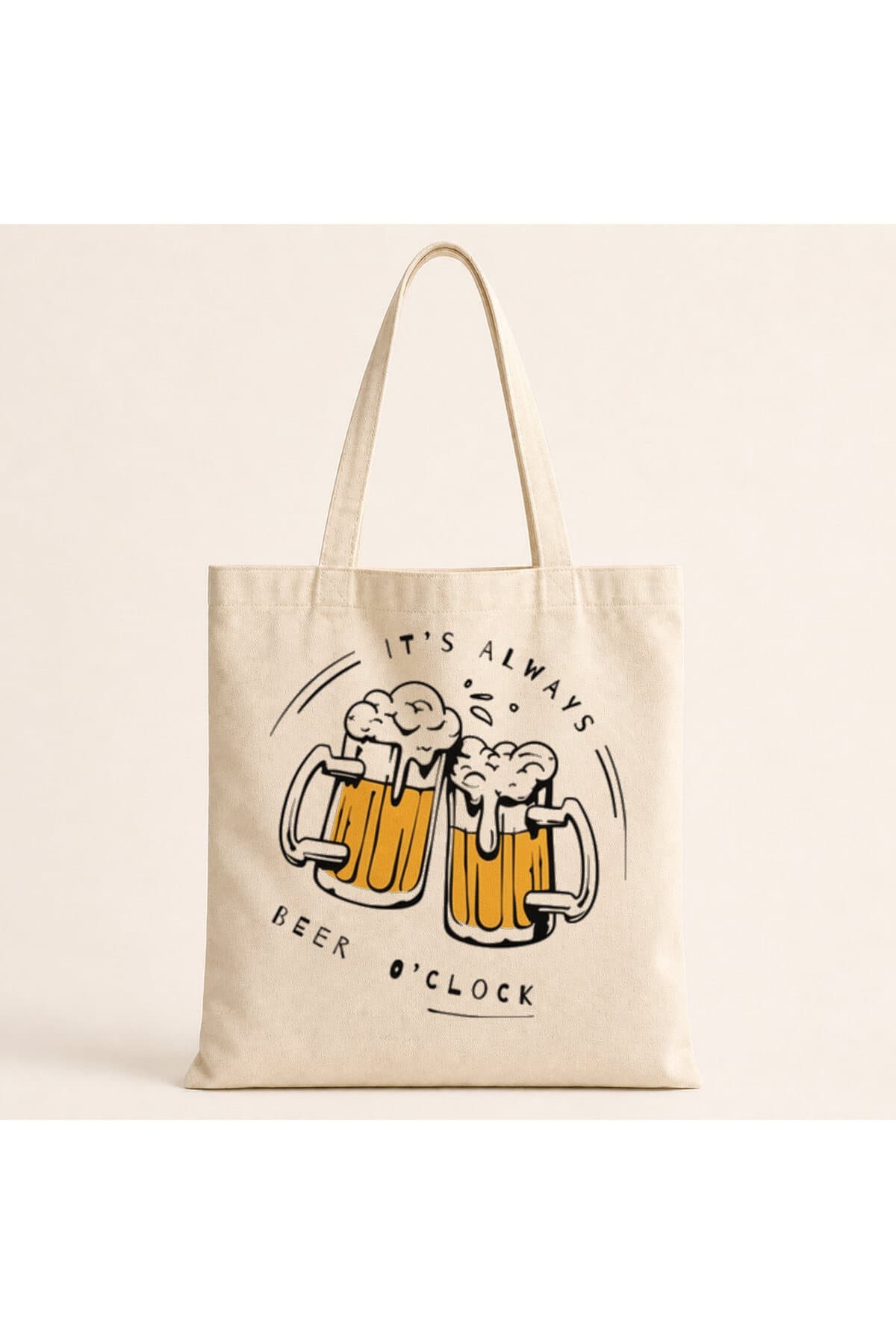Beers Cheers Baskılı Bez Çanta Omuz Çantası