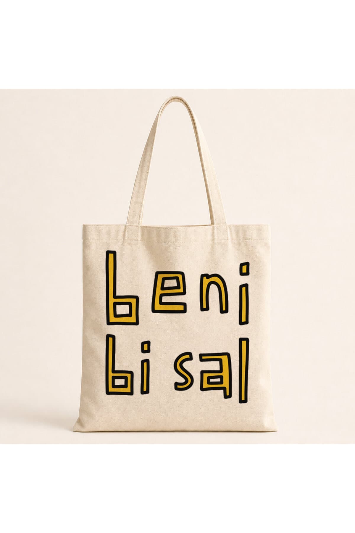 Beni Bi Sal Baskılı Bez Çanta Omuz Çantası