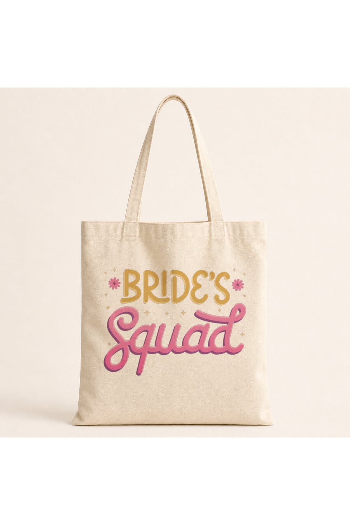 Bride S Squad Yazı Baskılı Bez Çanta Omuz Çantası