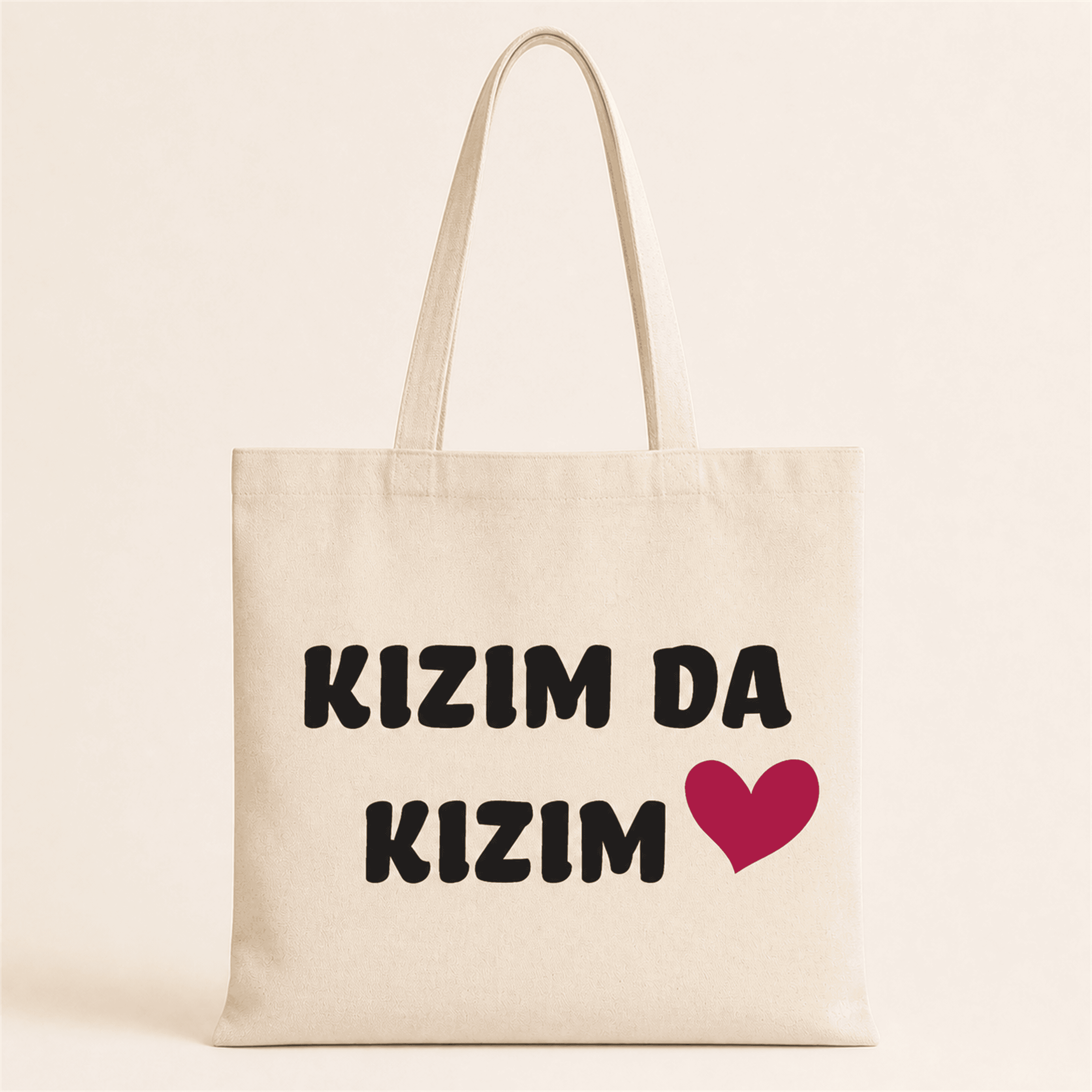 Kızım Da Kızım Baskılı Bez Çanta Omuz Çantası