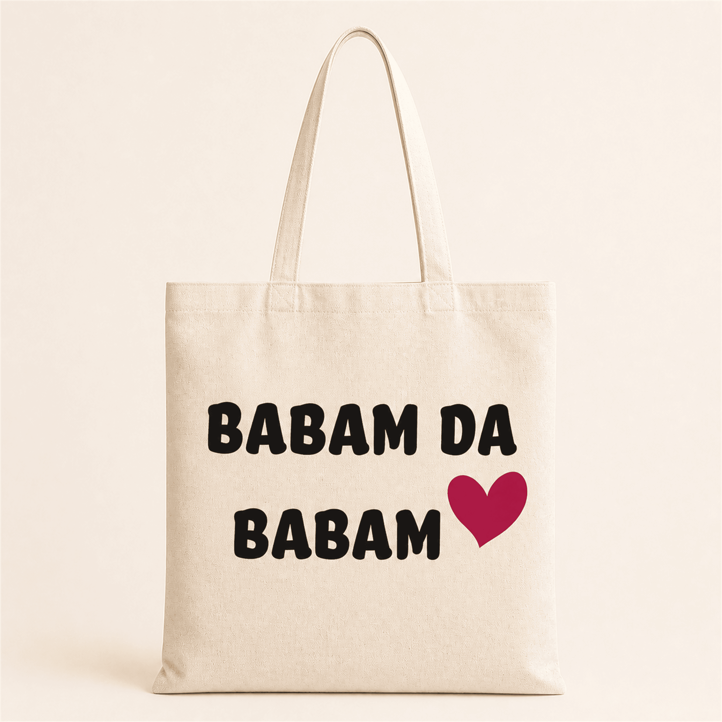 Babam Da Babam Baskılı Bez Çanta - Babaya Hediye Omuz Çantası