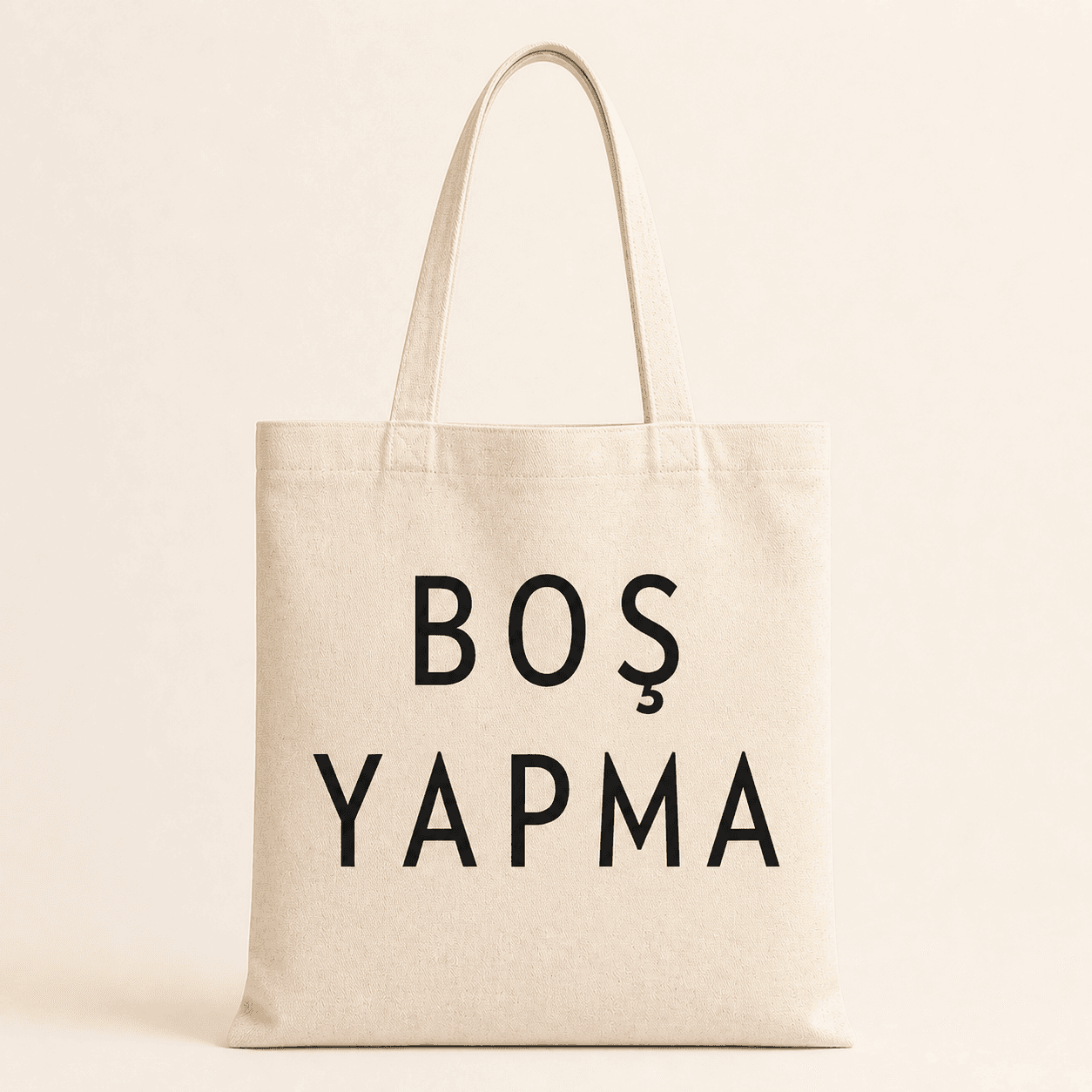 Boş Yapma Baskılı Bez Çanta Omuz Çantası