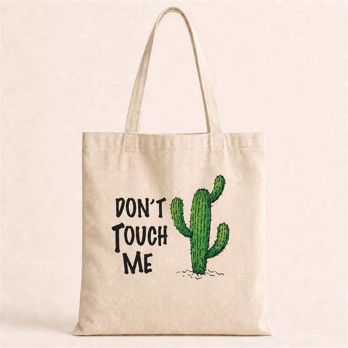 Don T Touch Me Baskılı Bez Çanta Omuz Çantası
