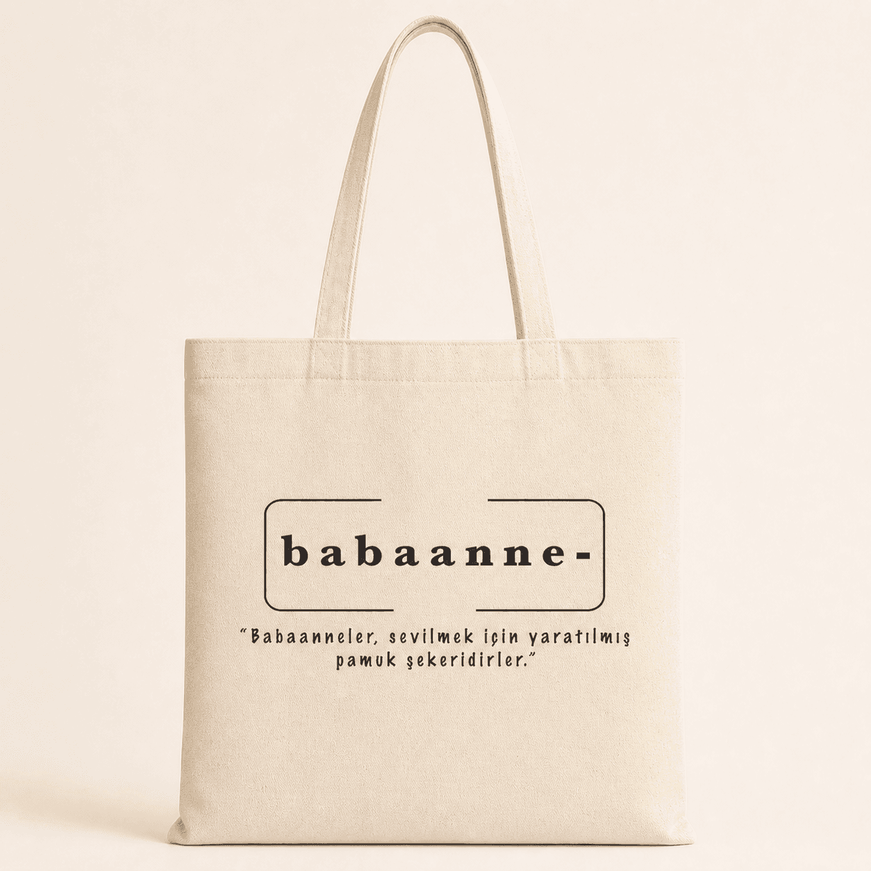 Babaanne Baskılı Bez Çanta - Babaanneye Hediye Omuz Çantası