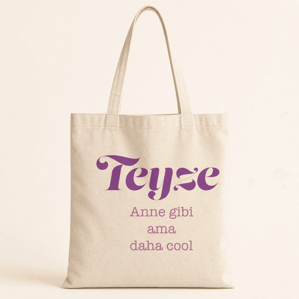 Teyze Baskılı Bez Çanta - Teyzeye Hediye Omuz Çantası
