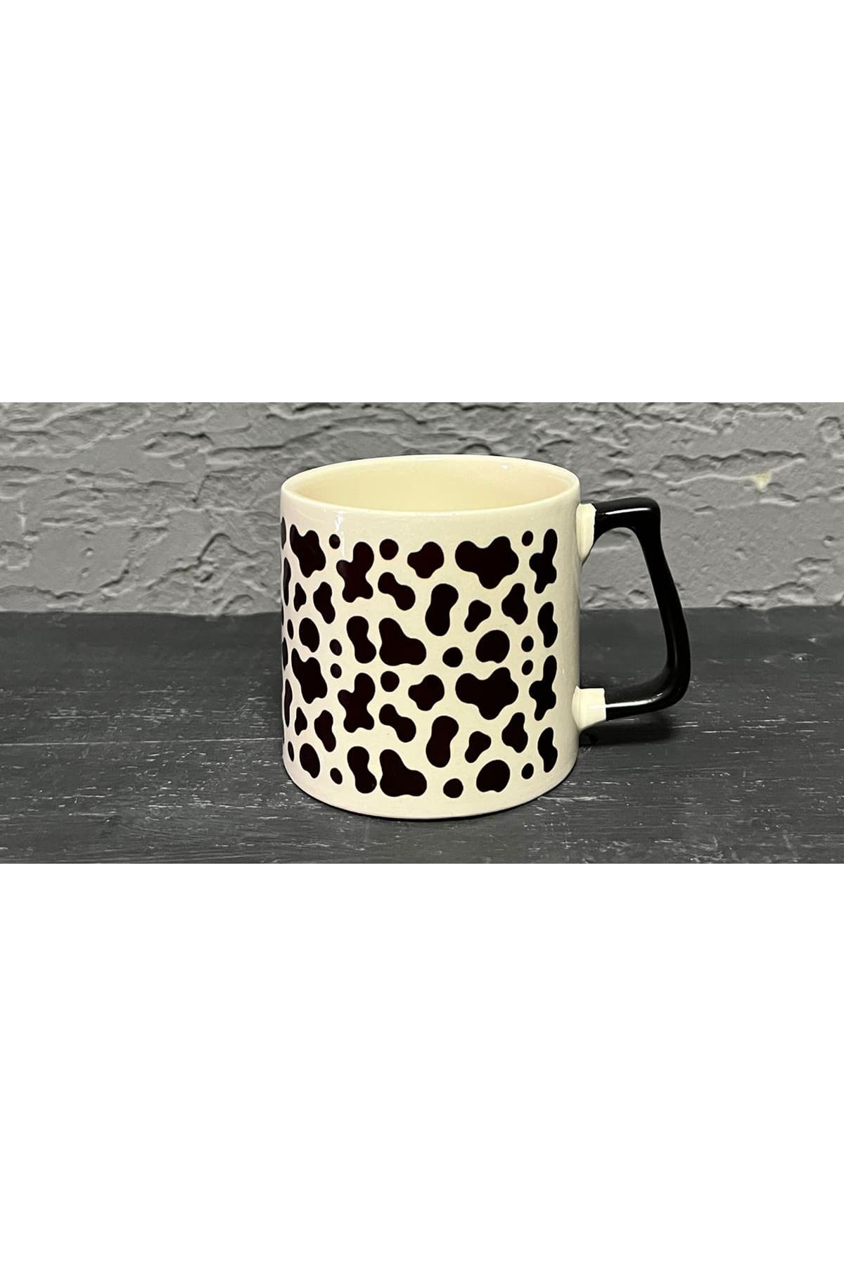 Benekli Desenli Baskılı Kulplu Prime Kupa Bardak Fincan Mug