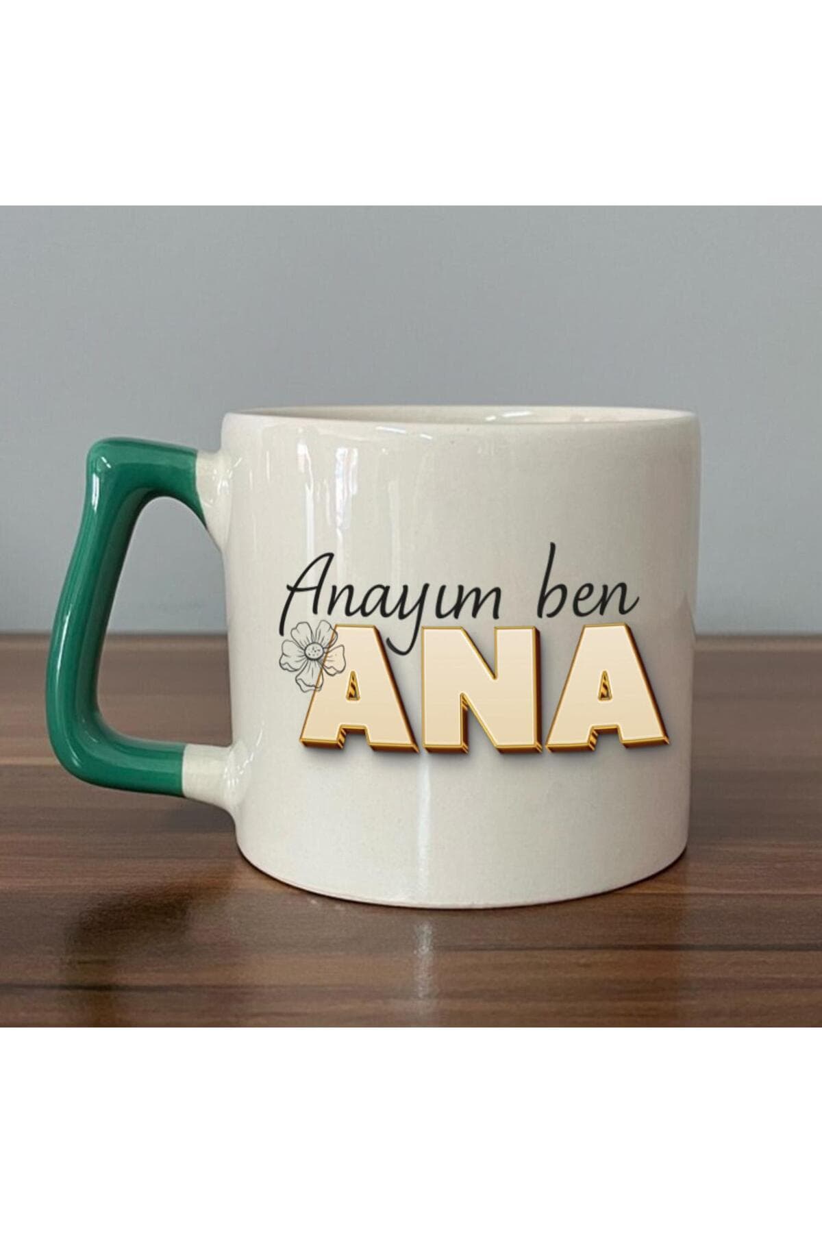 Anayım Ben Ana Baskılı Kulplu Prime Kupa Bardak Fincan Mug