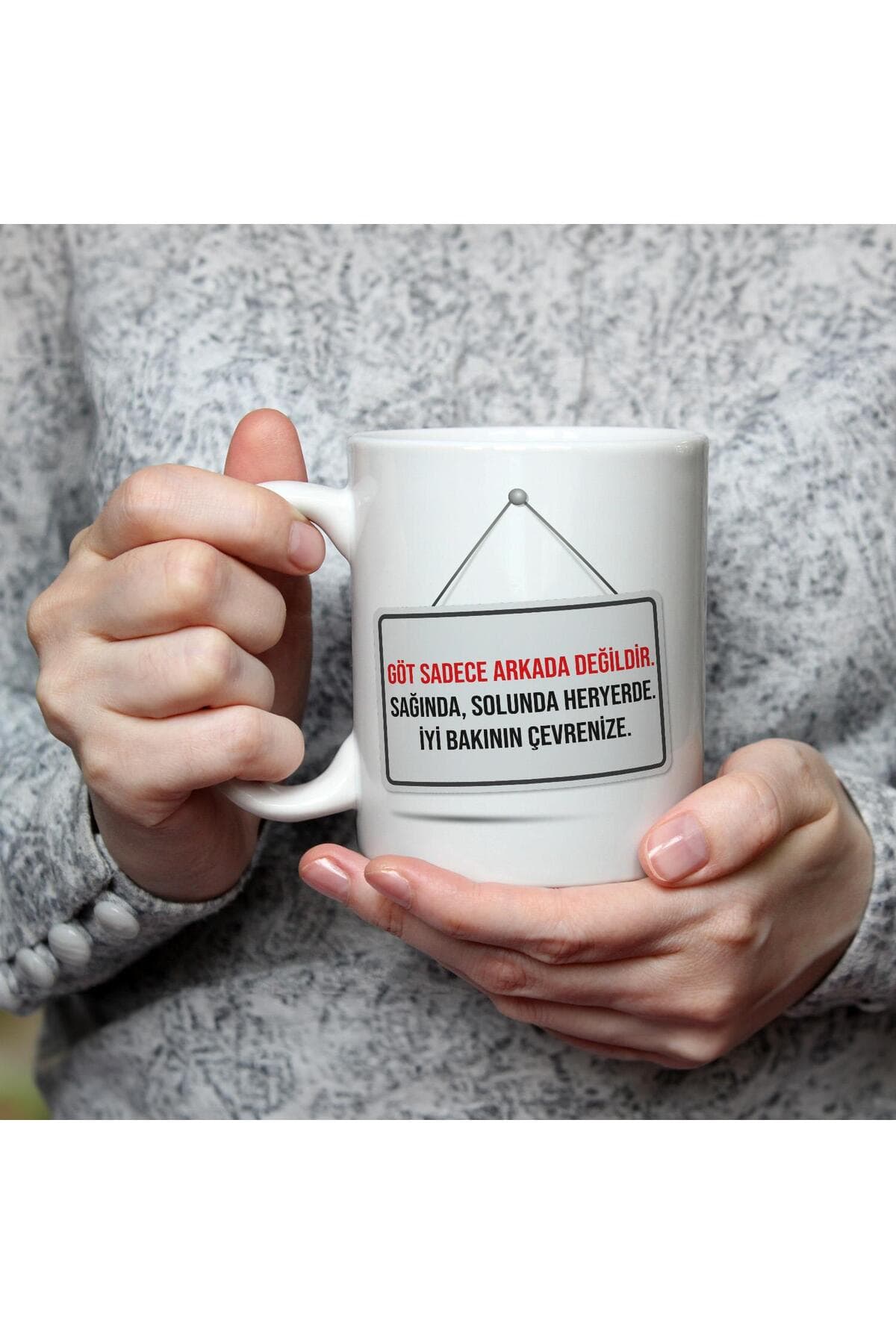 G*t Sadece Arkada Değildir Baskılı Beyaz Kupa - Komik Hediye Bardak Fincan Mug
