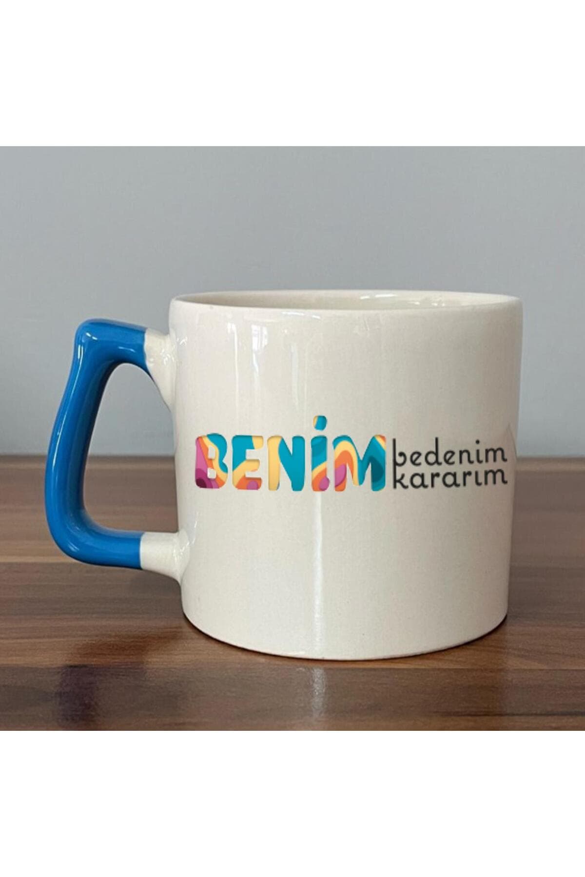 Benim Bedenim, Benim Kararım Baskılı Kulplu Prime Kupa - Kadınlar Günü Hediyesi Bardak Fincan Mug