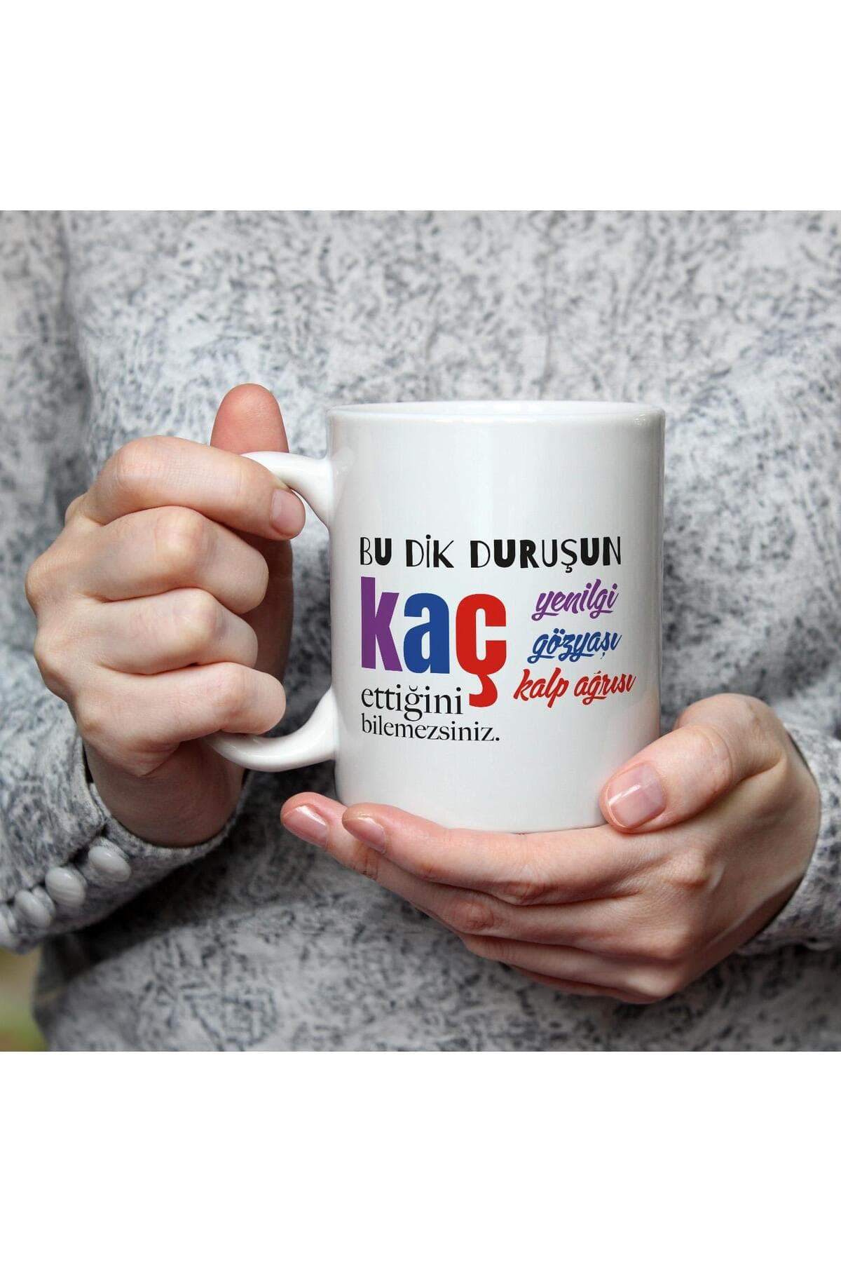 Bu Dik Duruşun Baskılı Beyaz Kupa - Kadınlar Günü Hediyesi Bardak Fincan Mug