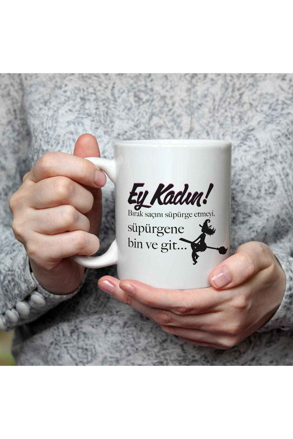Ey Kadın! Baskılı Beyaz Kupa - Kadınlar Günü Hediyesi Bardak Fincan Mug