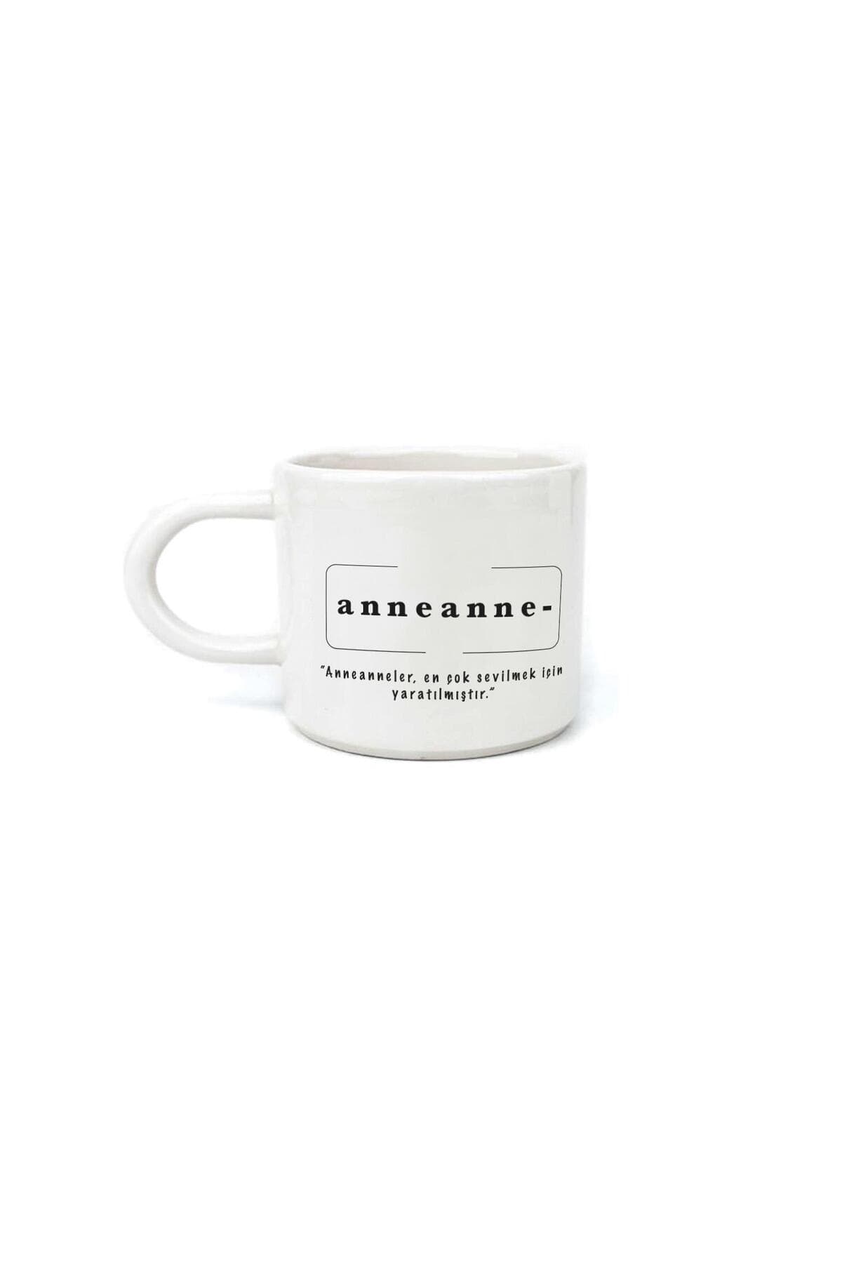 Anneanne Baskılı Kulplu U Kupa - Anneanneye Hediye Bardak Fincan Mug