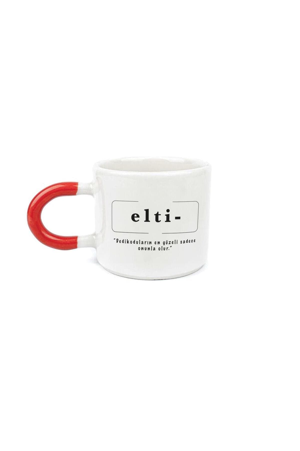 Elti Baskılı Kulplu U Kupa - Eltiye Hediye Bardak Fincan Mug