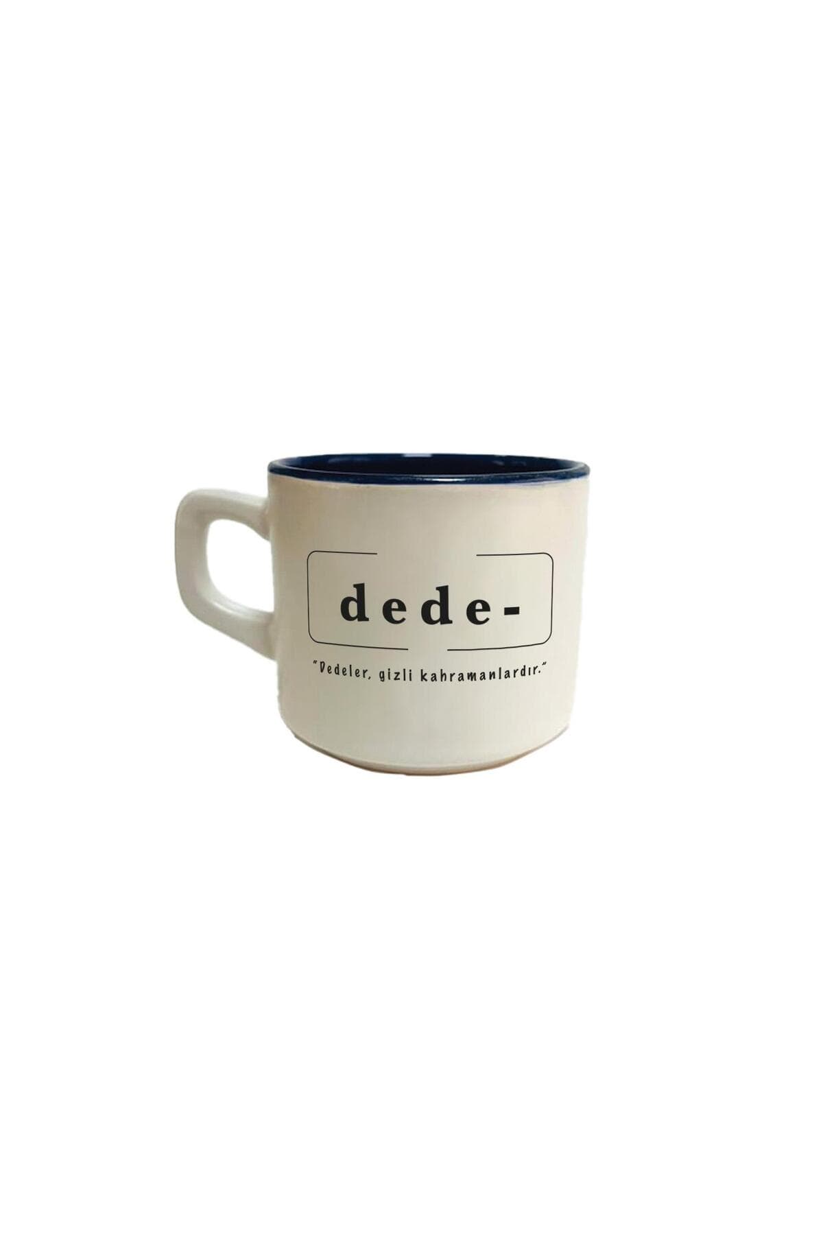Dede Baskılı Siyah İçi Renkli Venüs Kupa - Dedeye Hediye Bardak Fincan Mug