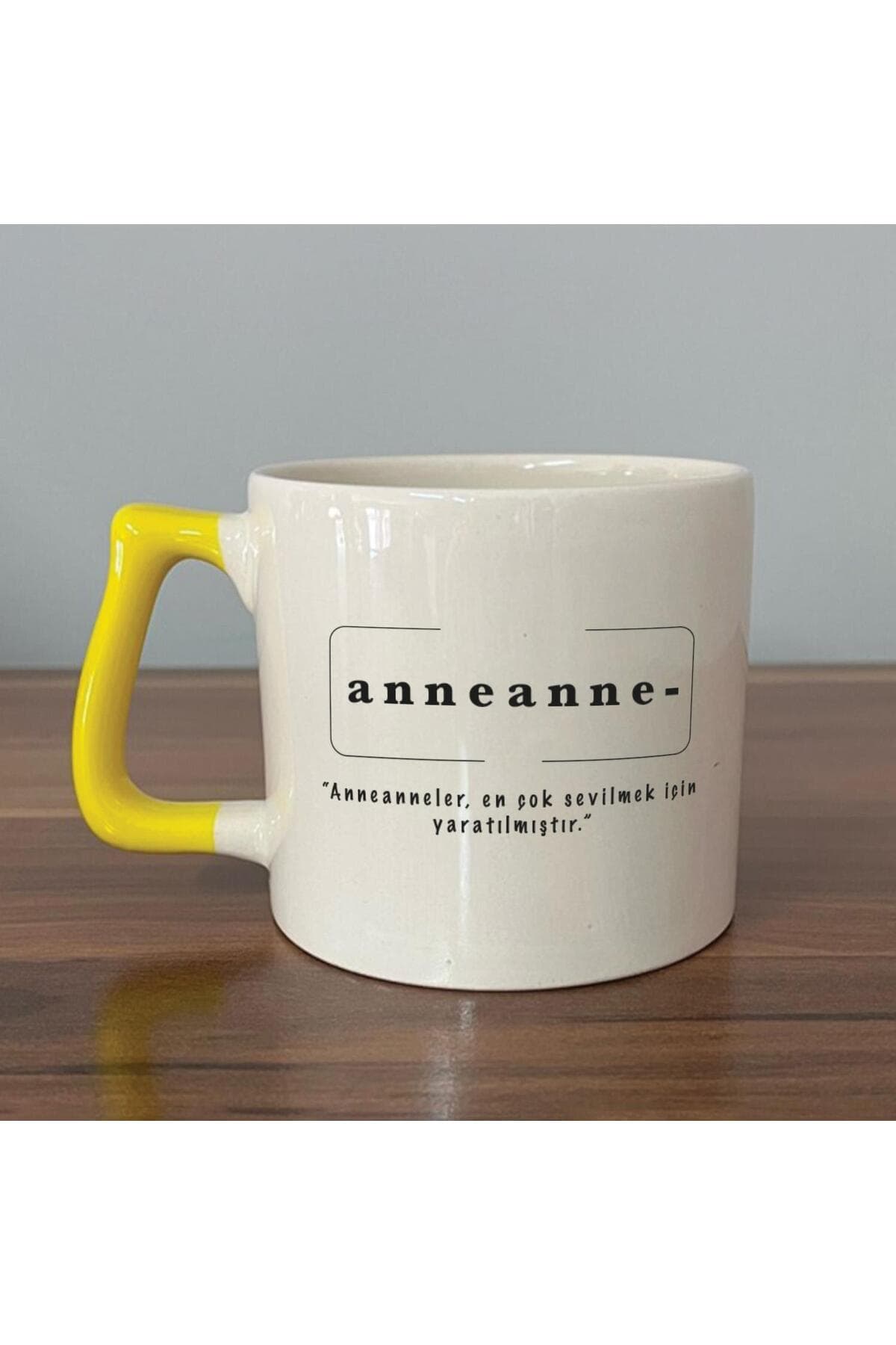 Anneanne Baskılı Kulplu Prime Kupa - Anneanneye Hediye Bardak Fincan Mug