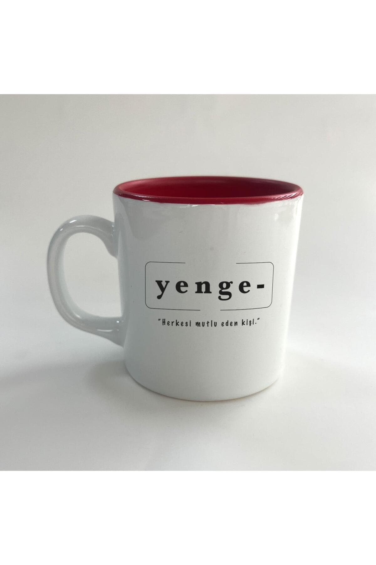 Yenge Baskılı Kırmızı İçi Renkli Multi Kupa - Yengeye Hediye Bardak Fincan Mug