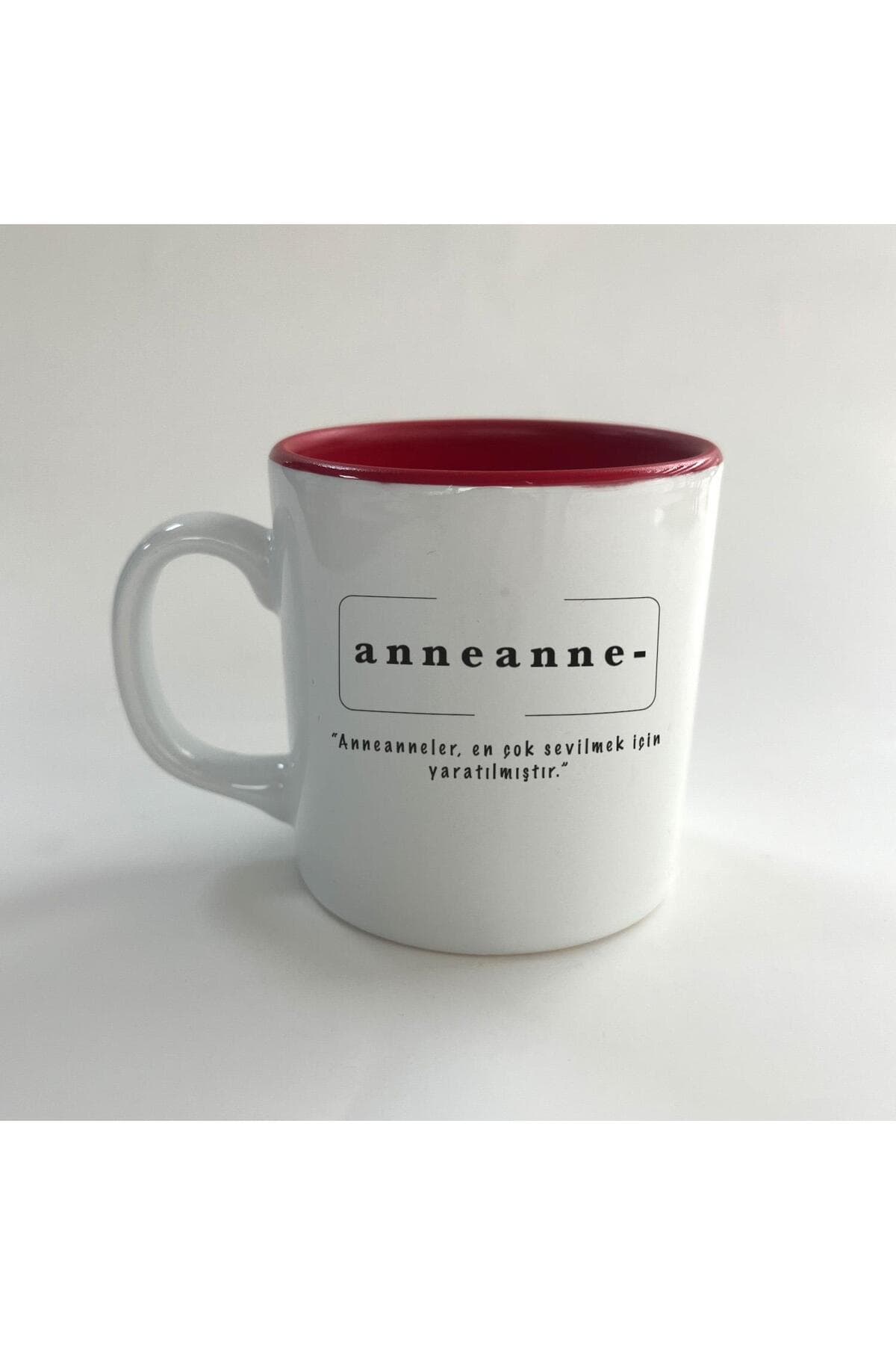 Anneanne Baskılı İçi Renkli Multi Kupa - Anneanneye Hediye Bardak Fincan Mug