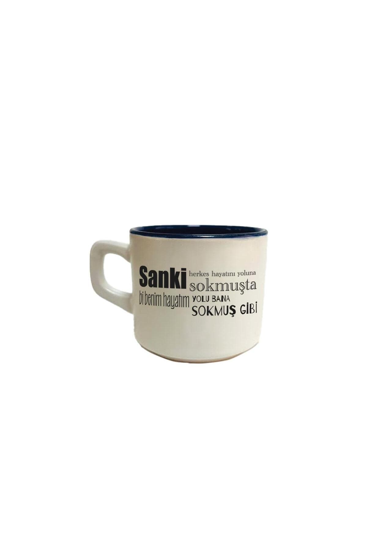 Sanki Herkes Hayatını Yoluna Sokmuşta Baskılı Siyah İçi Renkli Venüs Kupa Bardak Fincan Mug