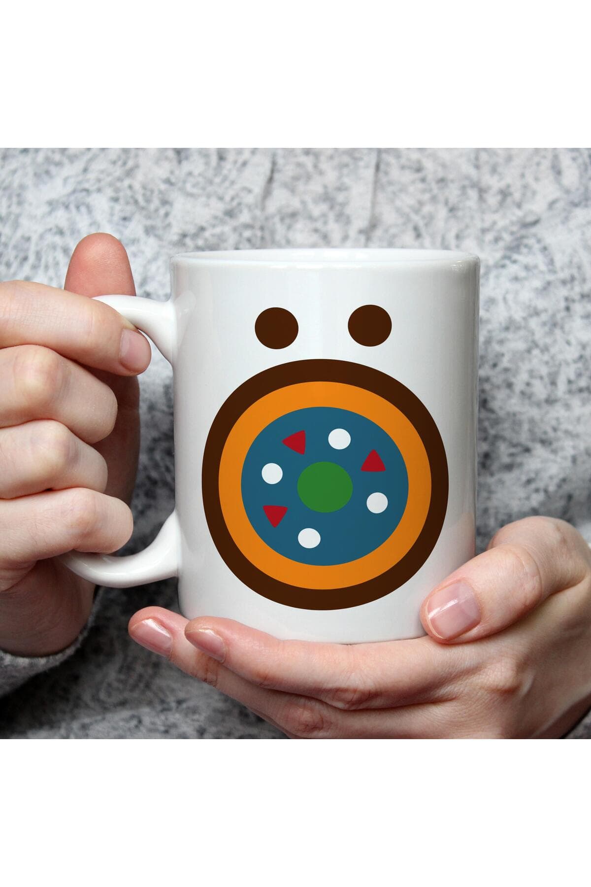 Safari Ö Harf Baskılı Beyaz Kupa Bardak Fincan Mug